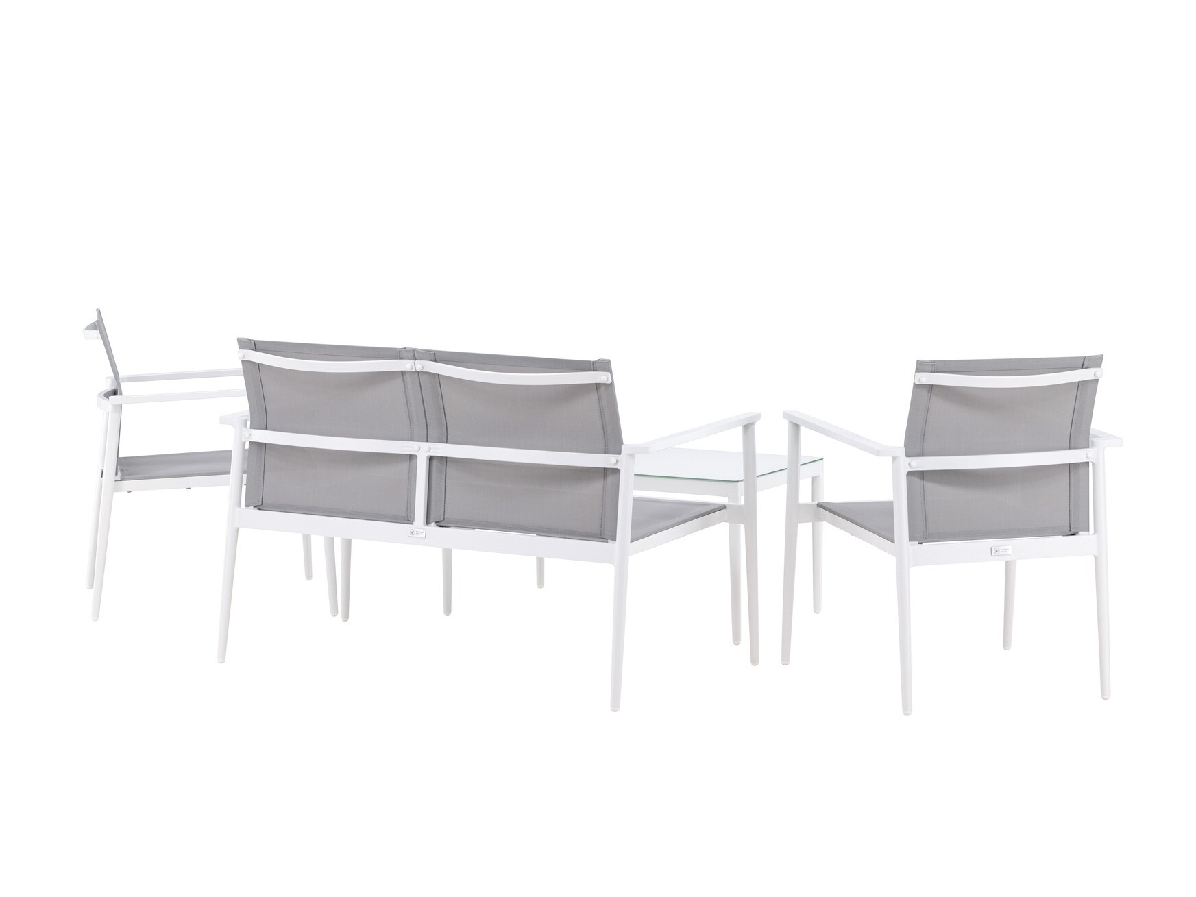 Outdoor furniture set Dallas 4632 (White + Grey)