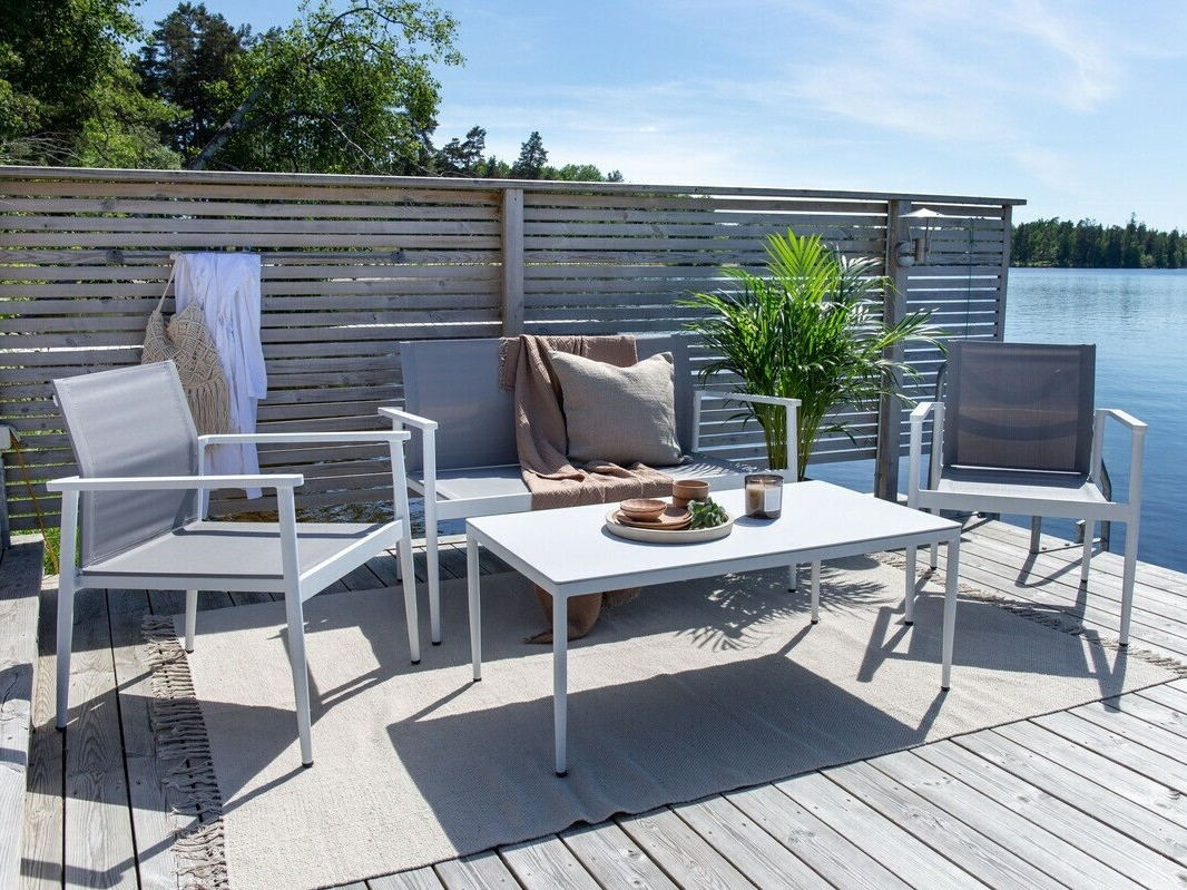 Outdoor furniture set Dallas 4632 (White + Grey)