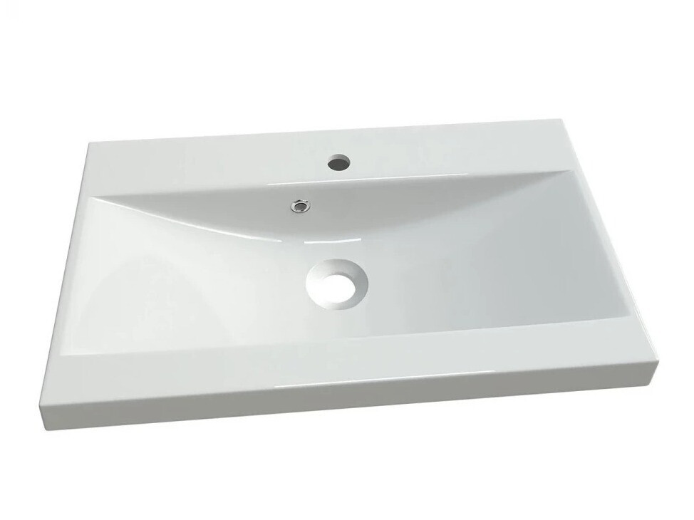 Wall-mounted bathroom cabinet for washbasin Velum (Artisan oak + Black)