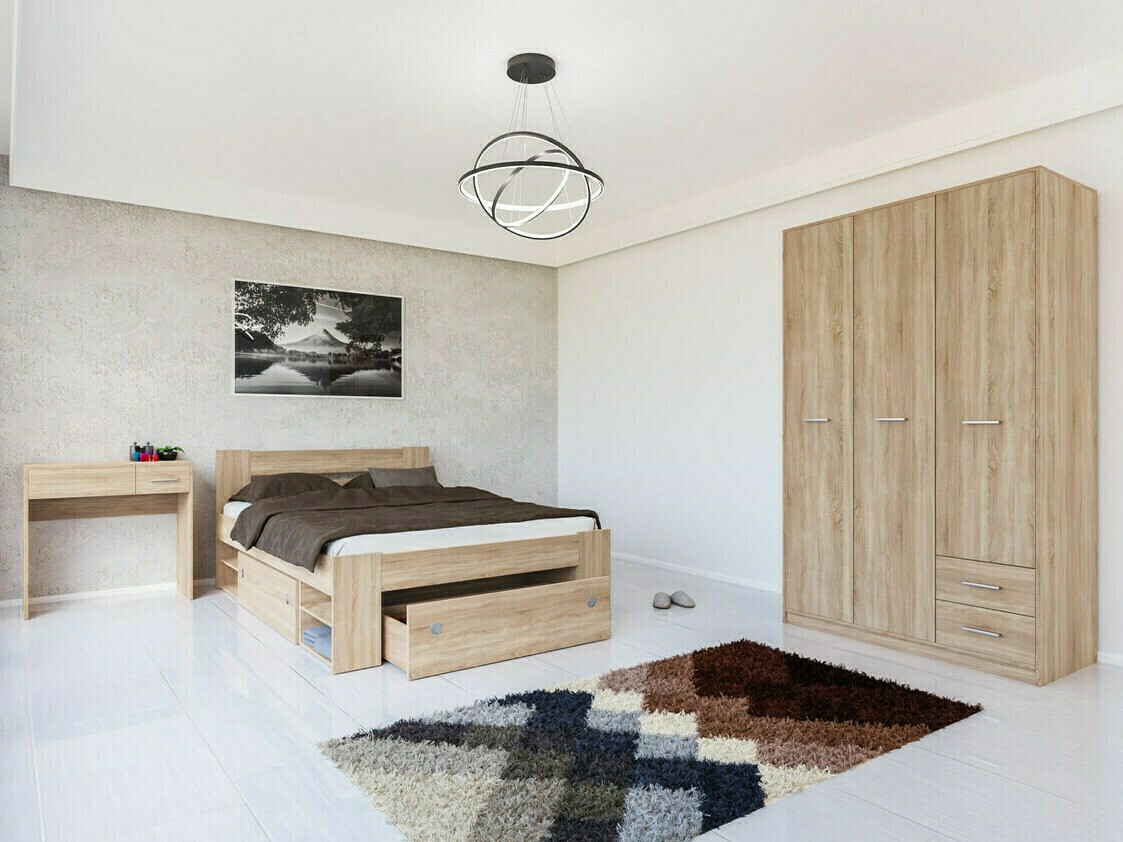 Bed Novsore 130 (Sonoma oak)