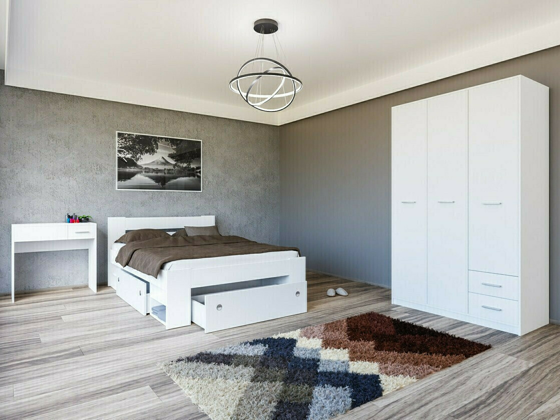 Bed Novsore 130 (White)