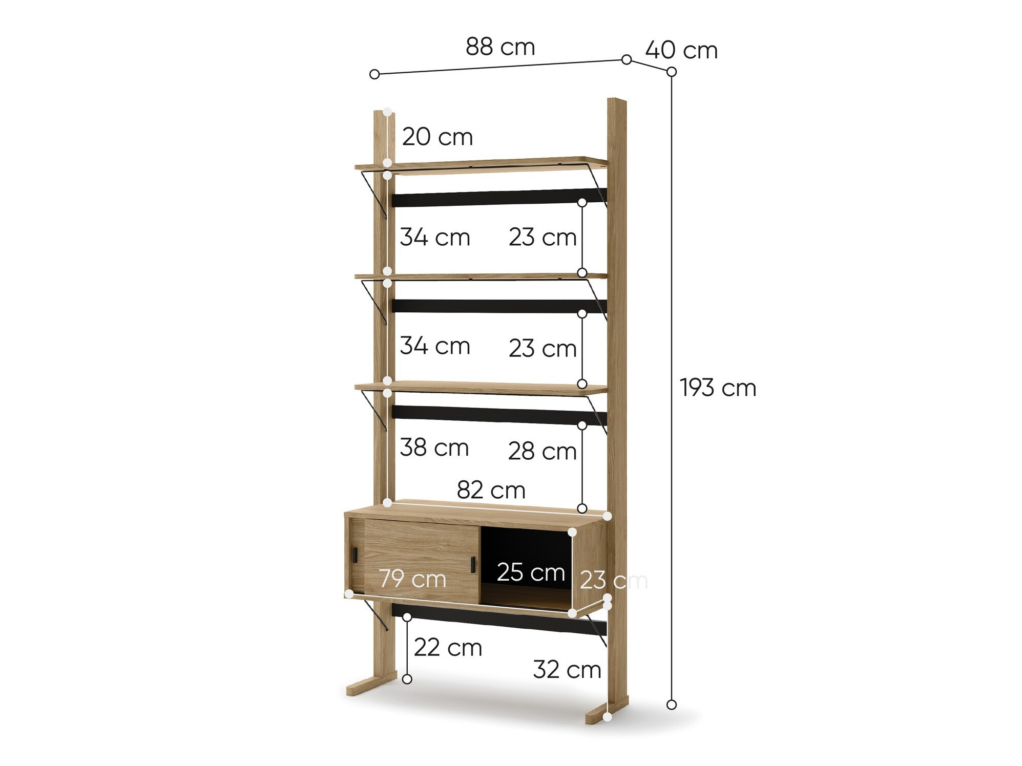 Bookcase Feleliu 100