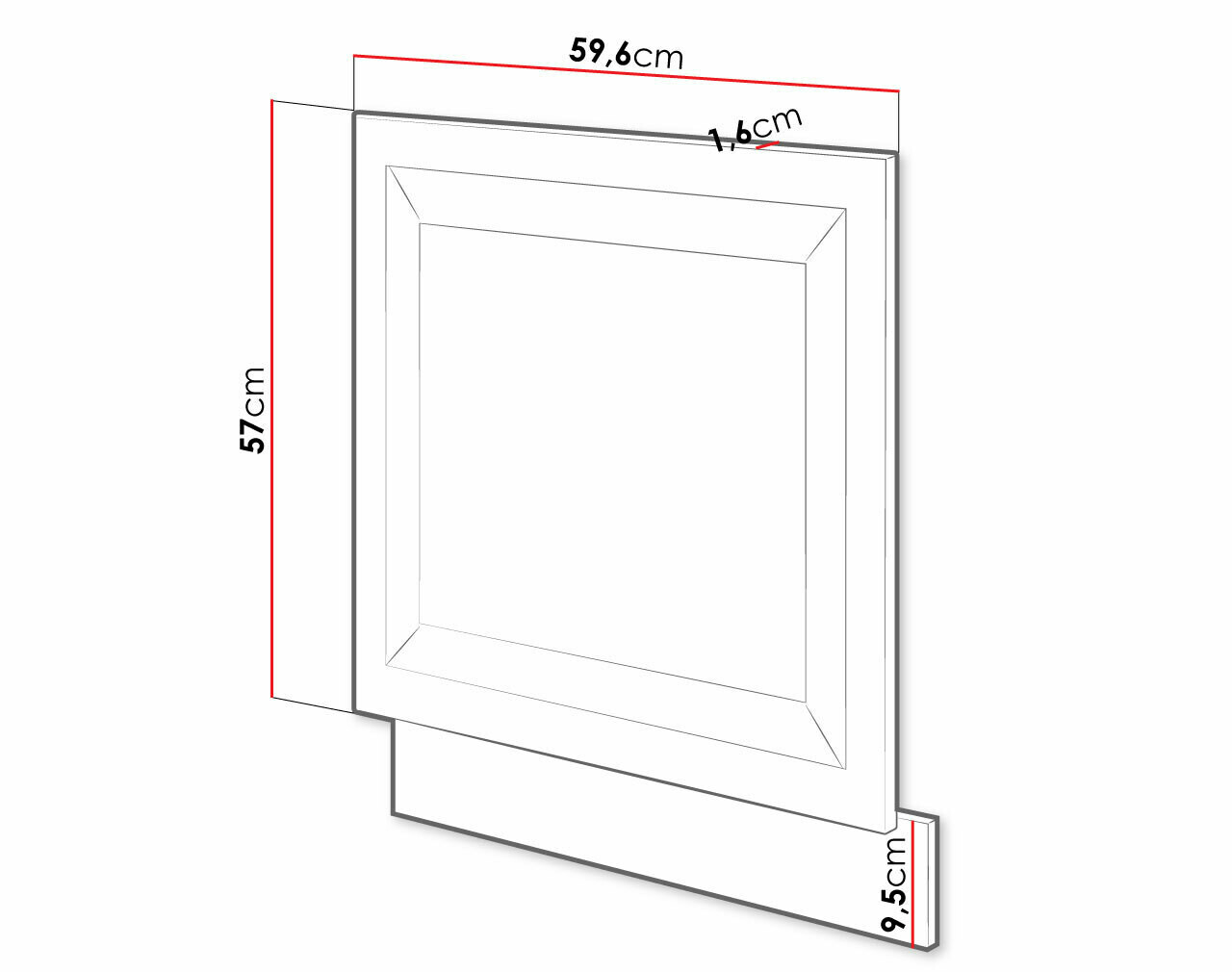 Dishwasher door Retro Grey 145