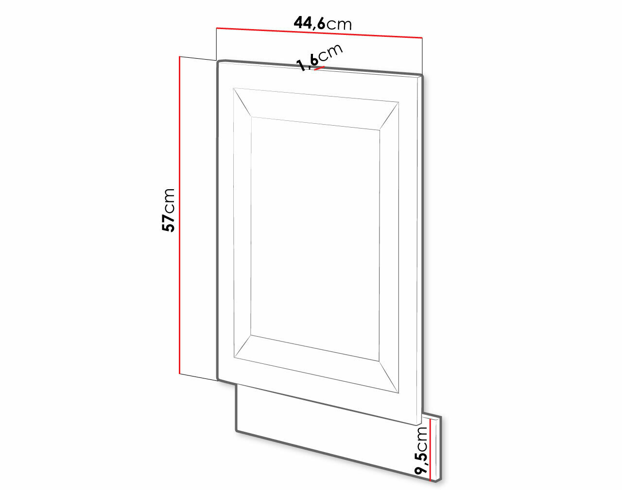 Dishwasher door Retro White 144