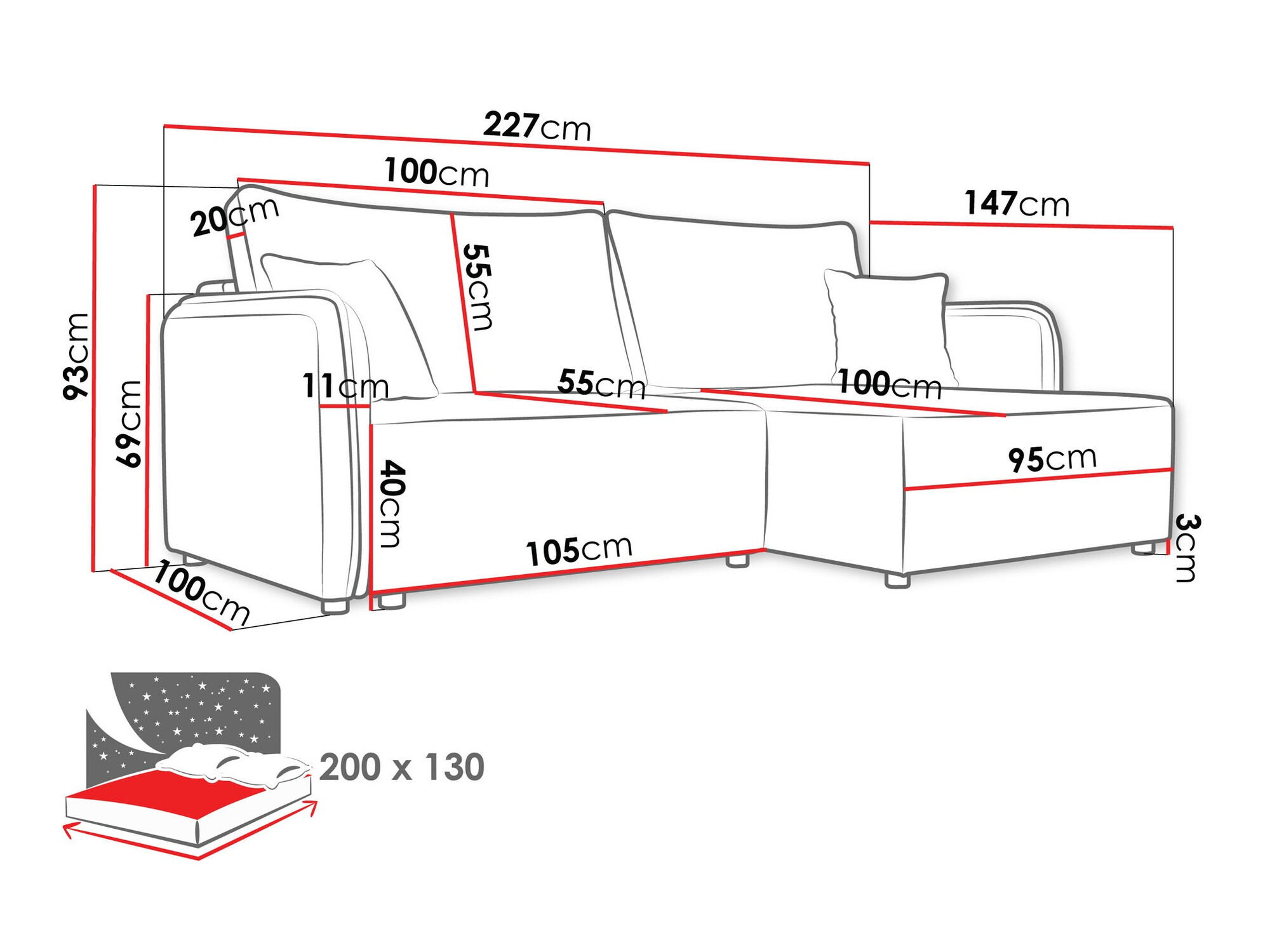 Corner sofa TrendyNest Turtura (Velo 621)