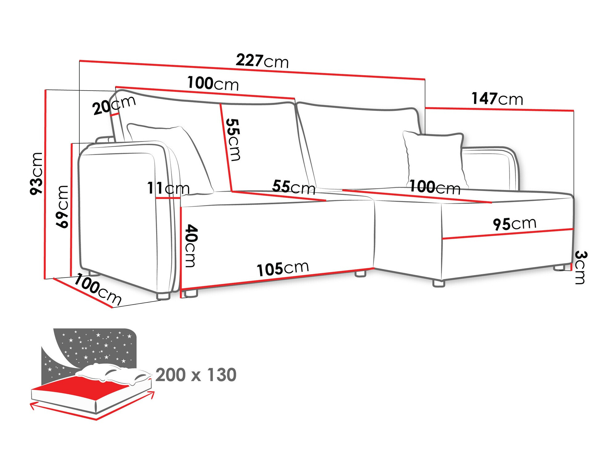 Corner sofa TrendyNest Turtura (Velo 635)
