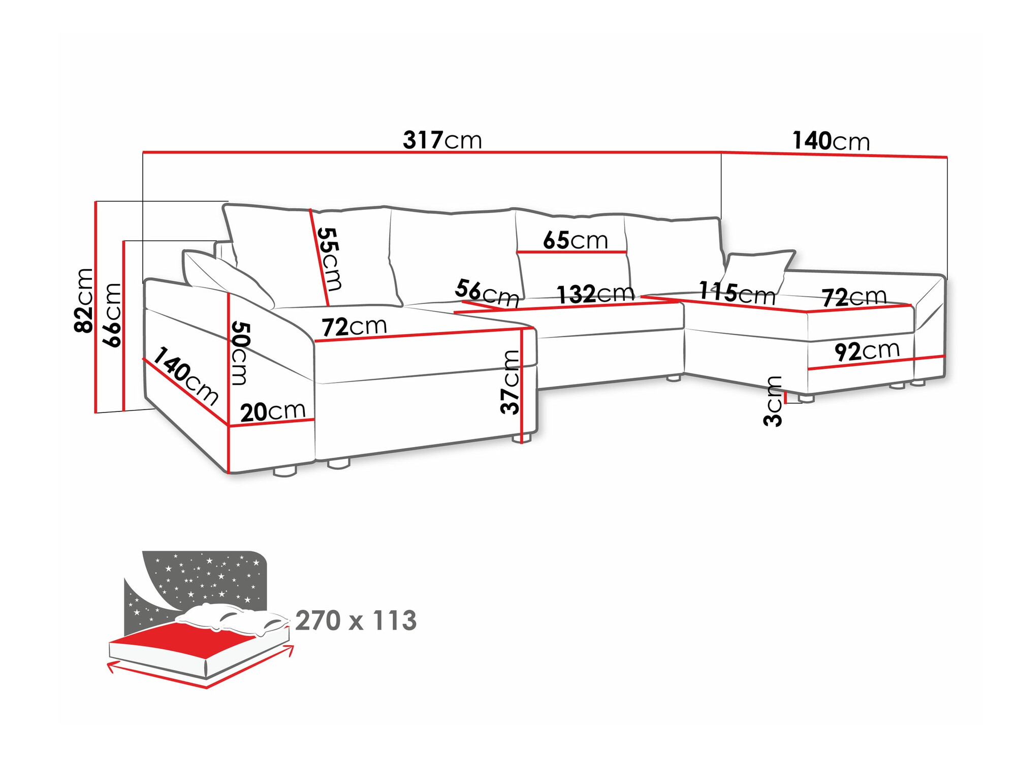 Corner sofa Memphis 105 (Alova 07 + Alova 68)