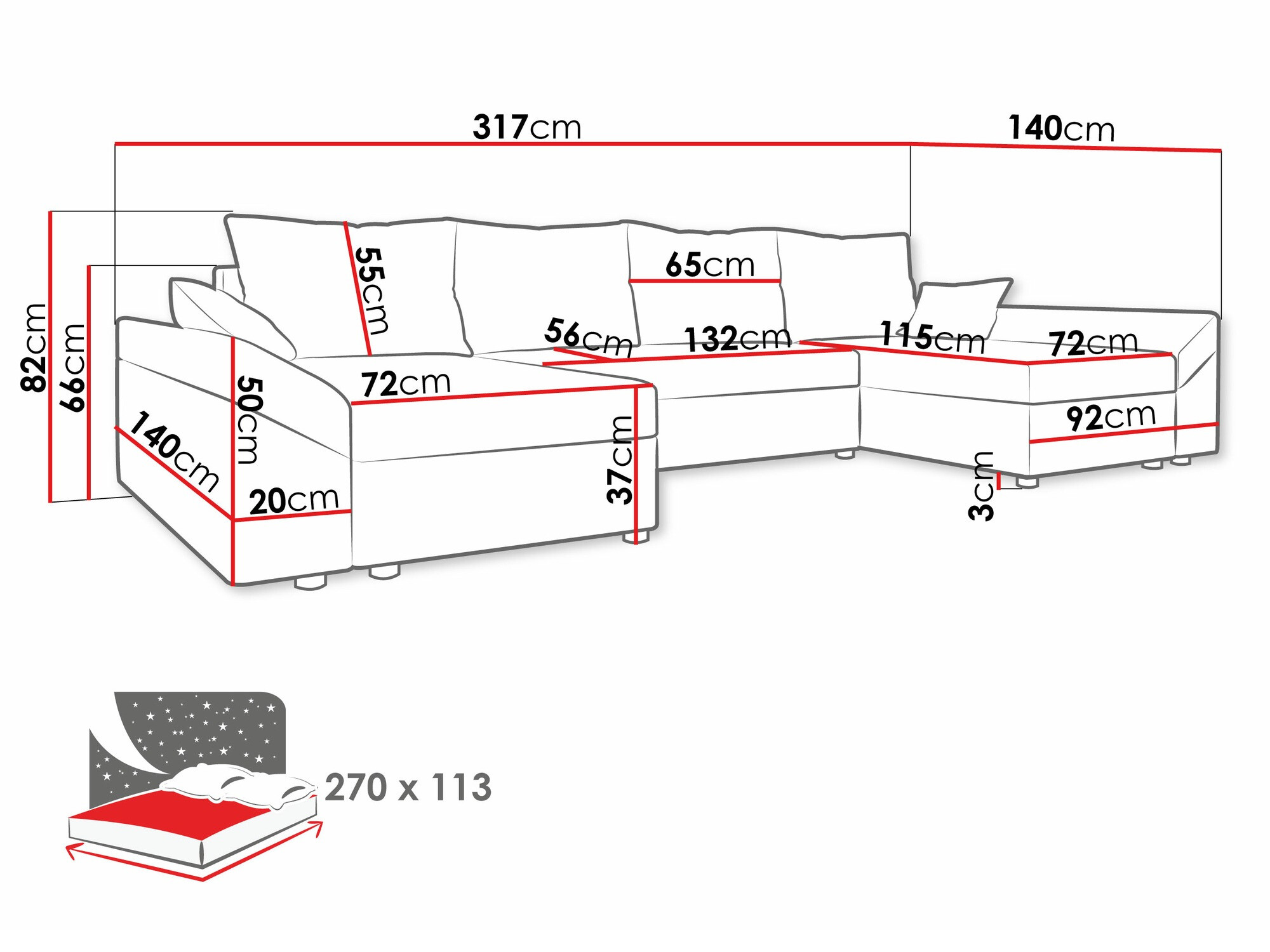 Corner sofa Memphis 105 (Poso 100)