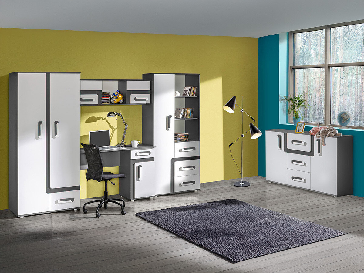 Children's room set Aviseve 107 (Anthracite + White)