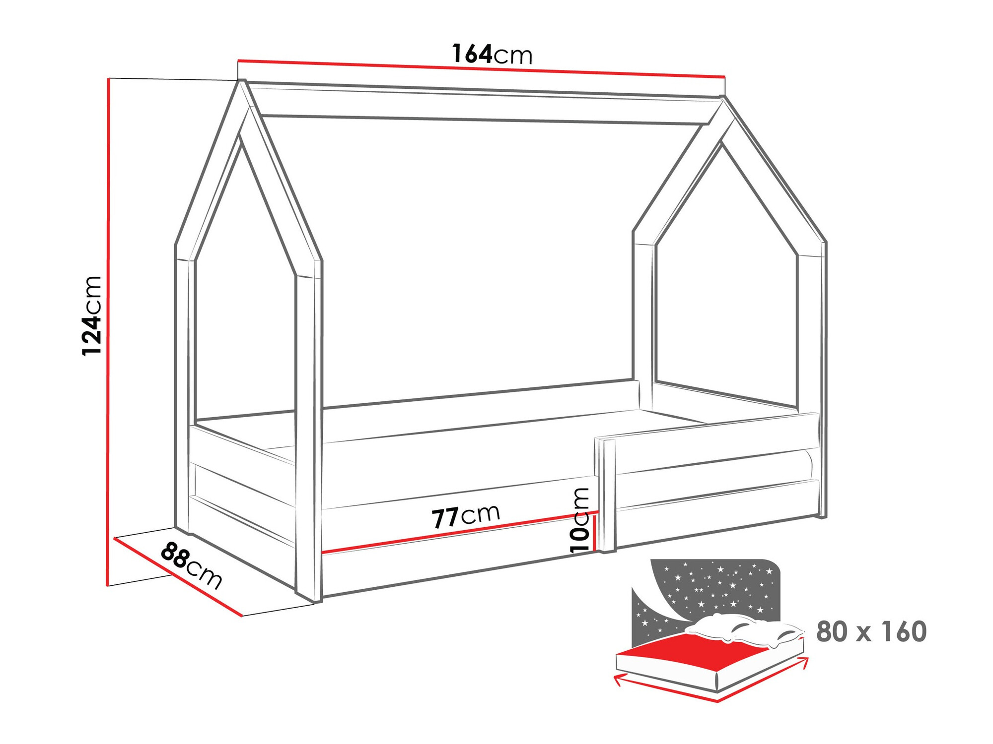 Bed Edmond 123 (Pine)