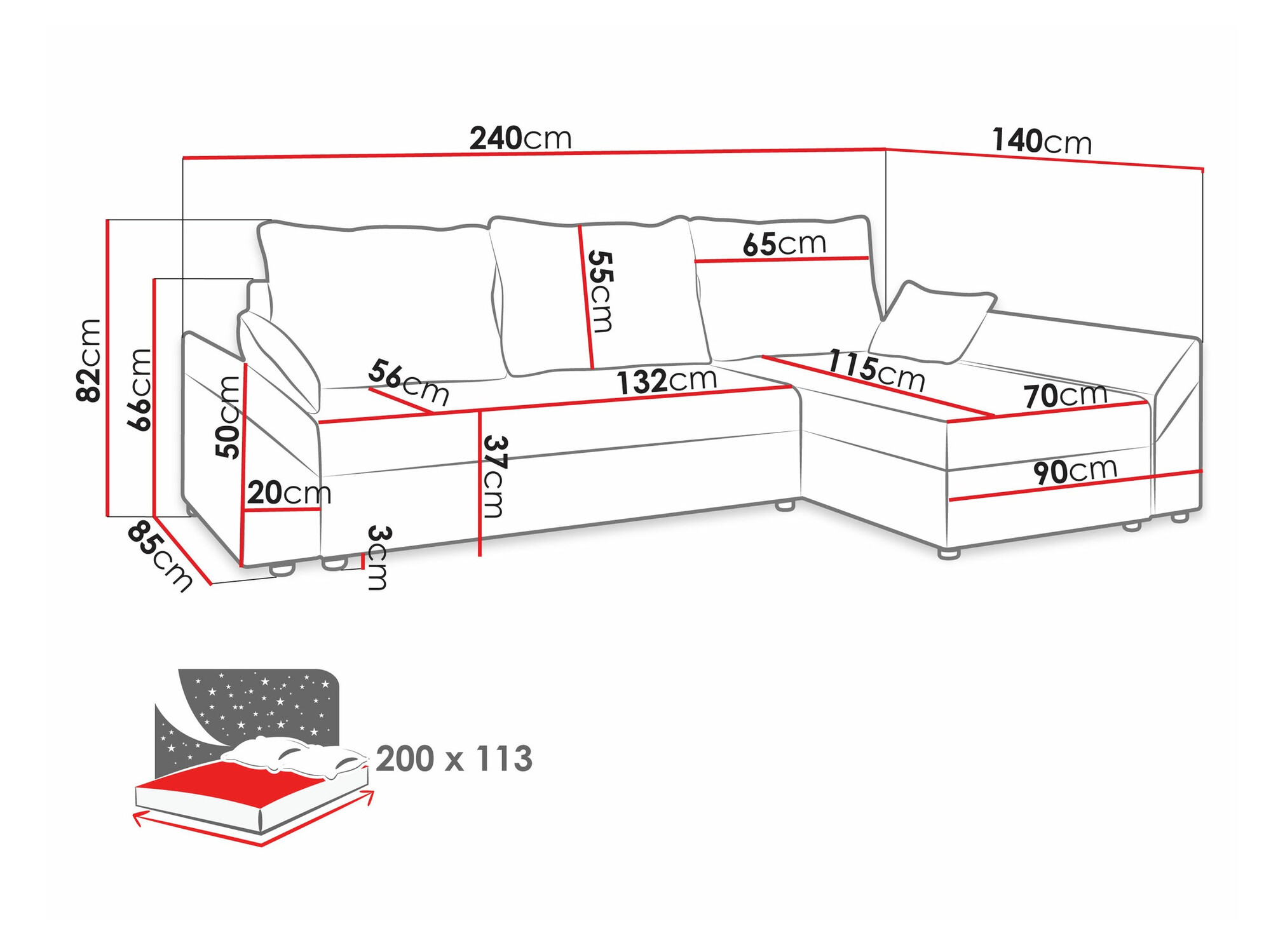 Corner sofa Memphis 104 (Mikrofaza 0009 + Mikrofaza 0010)
