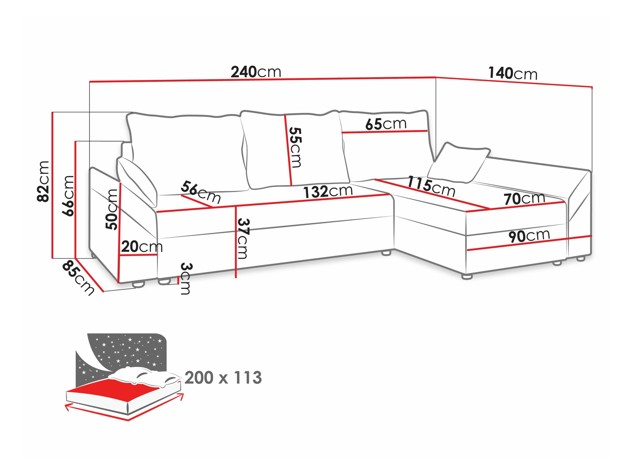 Corner sofa Memphis 104 (Poso 110)