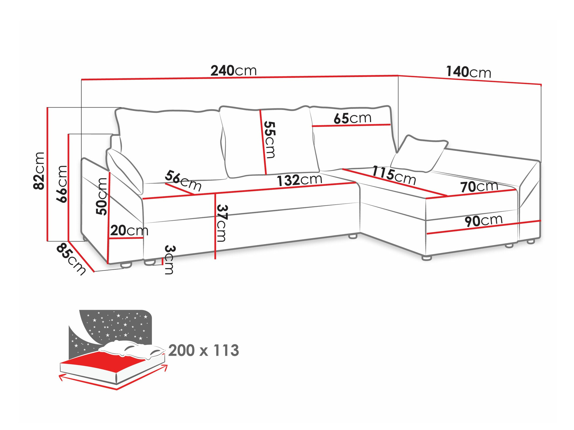 Corner sofa Memphis 130 (Kronos 09)