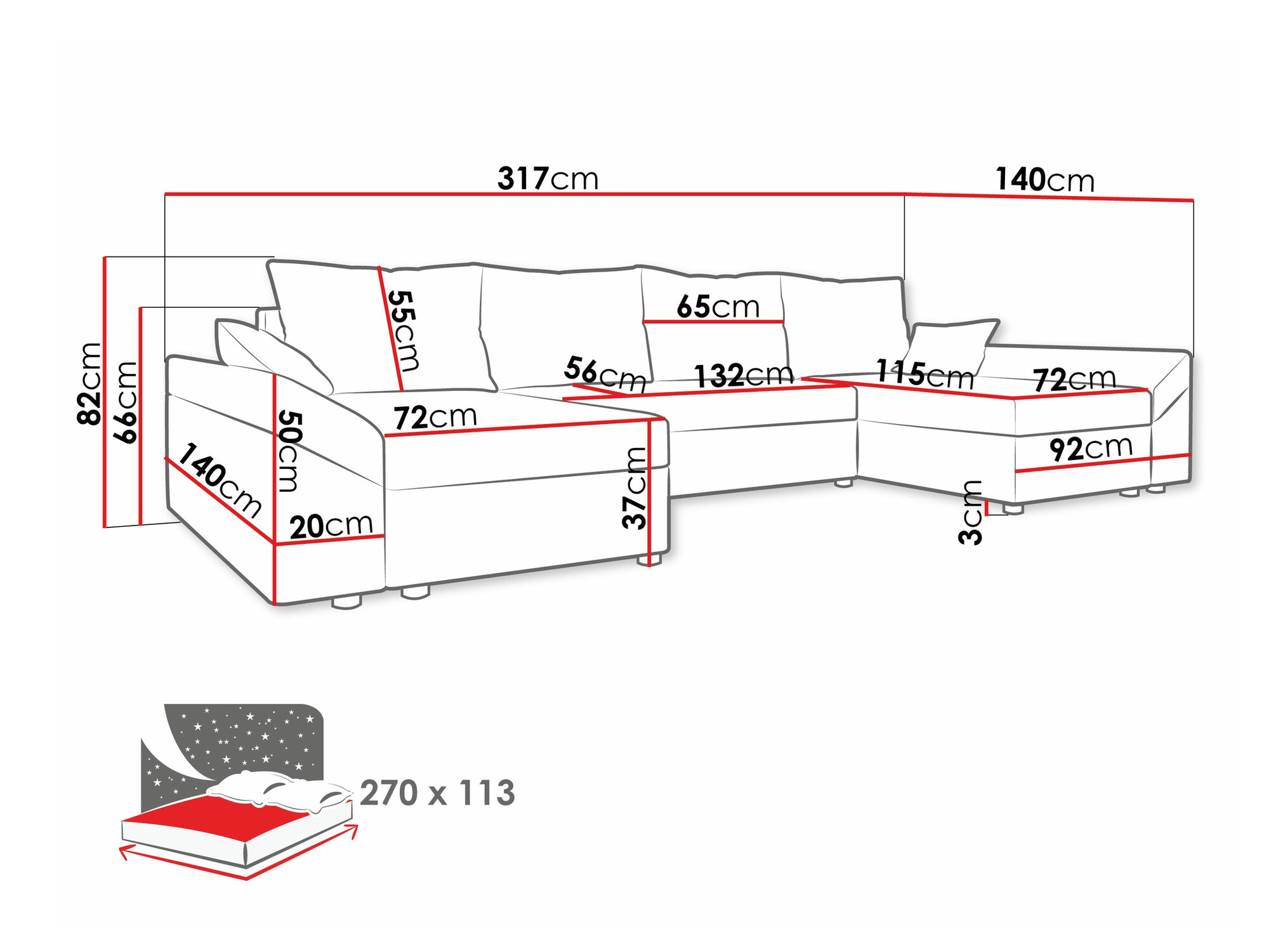 Corner sofa Memphis 131 (Kronos 19)
