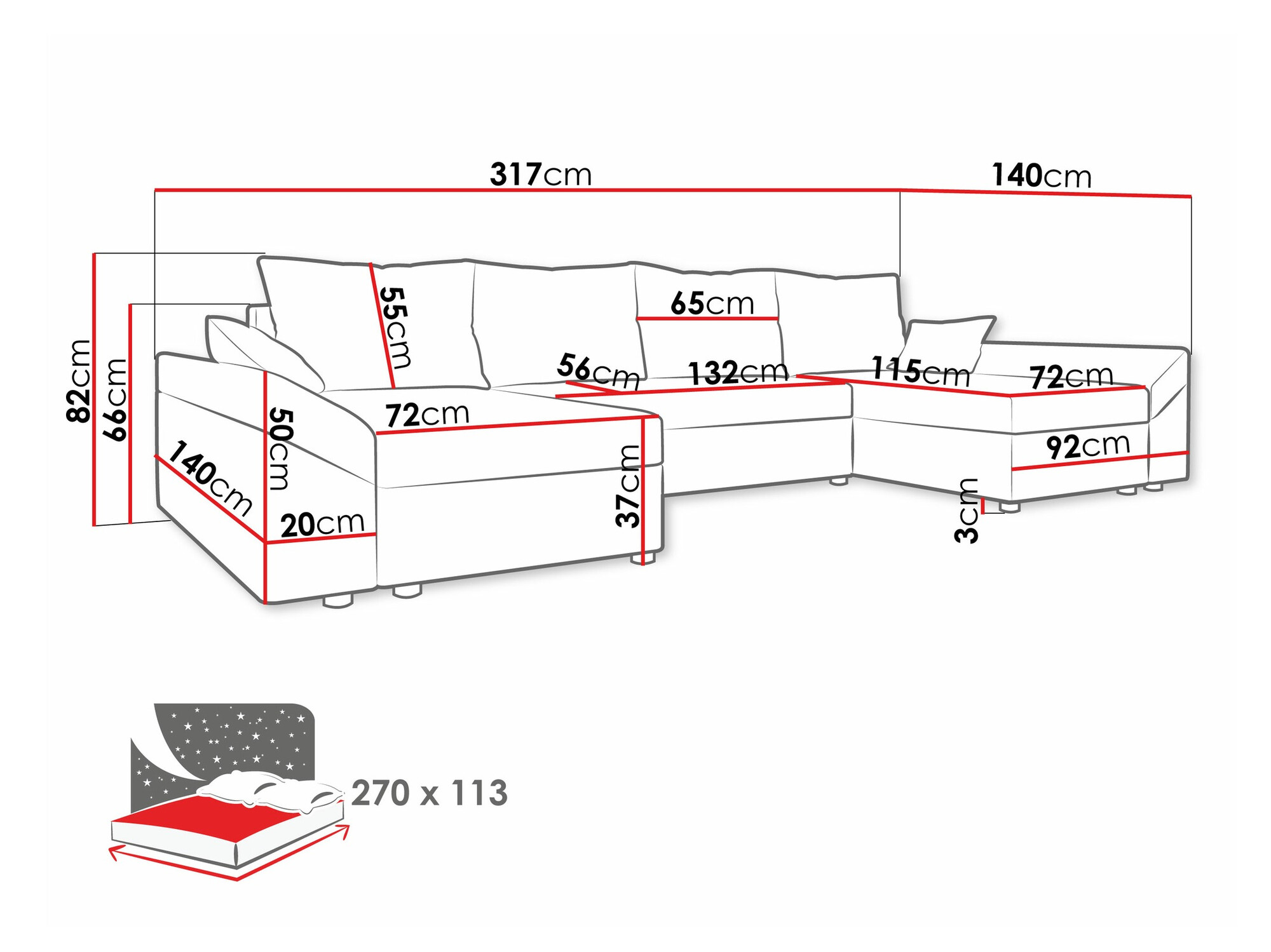 Corner sofa Memphis 131 (Muna 14 + Muna 10)
