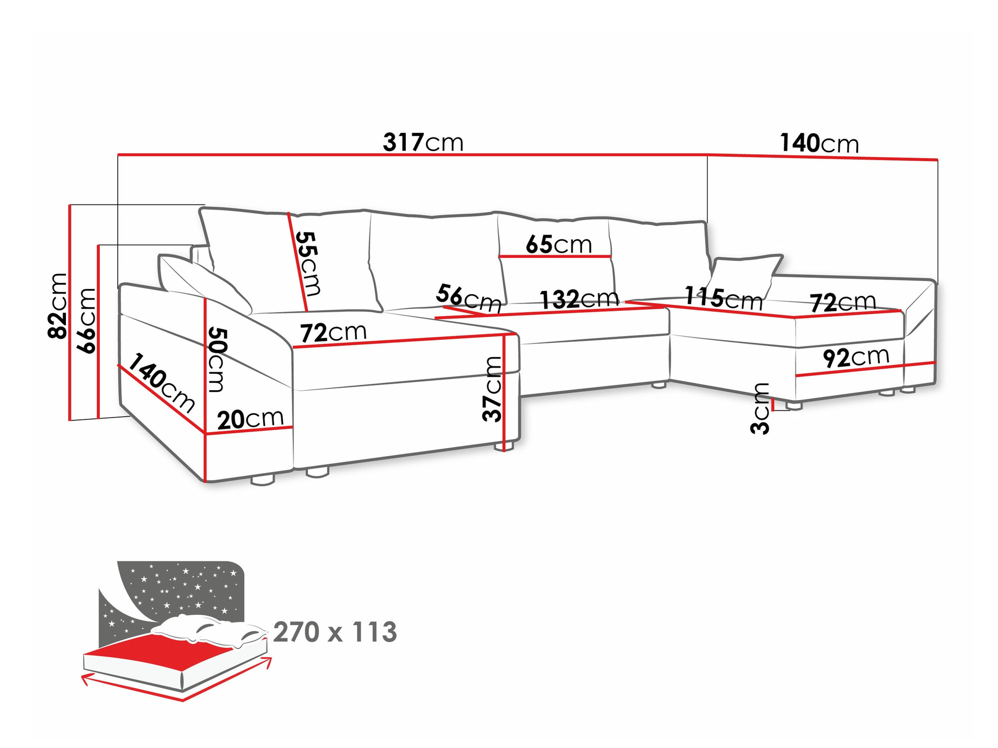 Corner sofa Memphis 131 (Paros 06 + Kronos 07)
