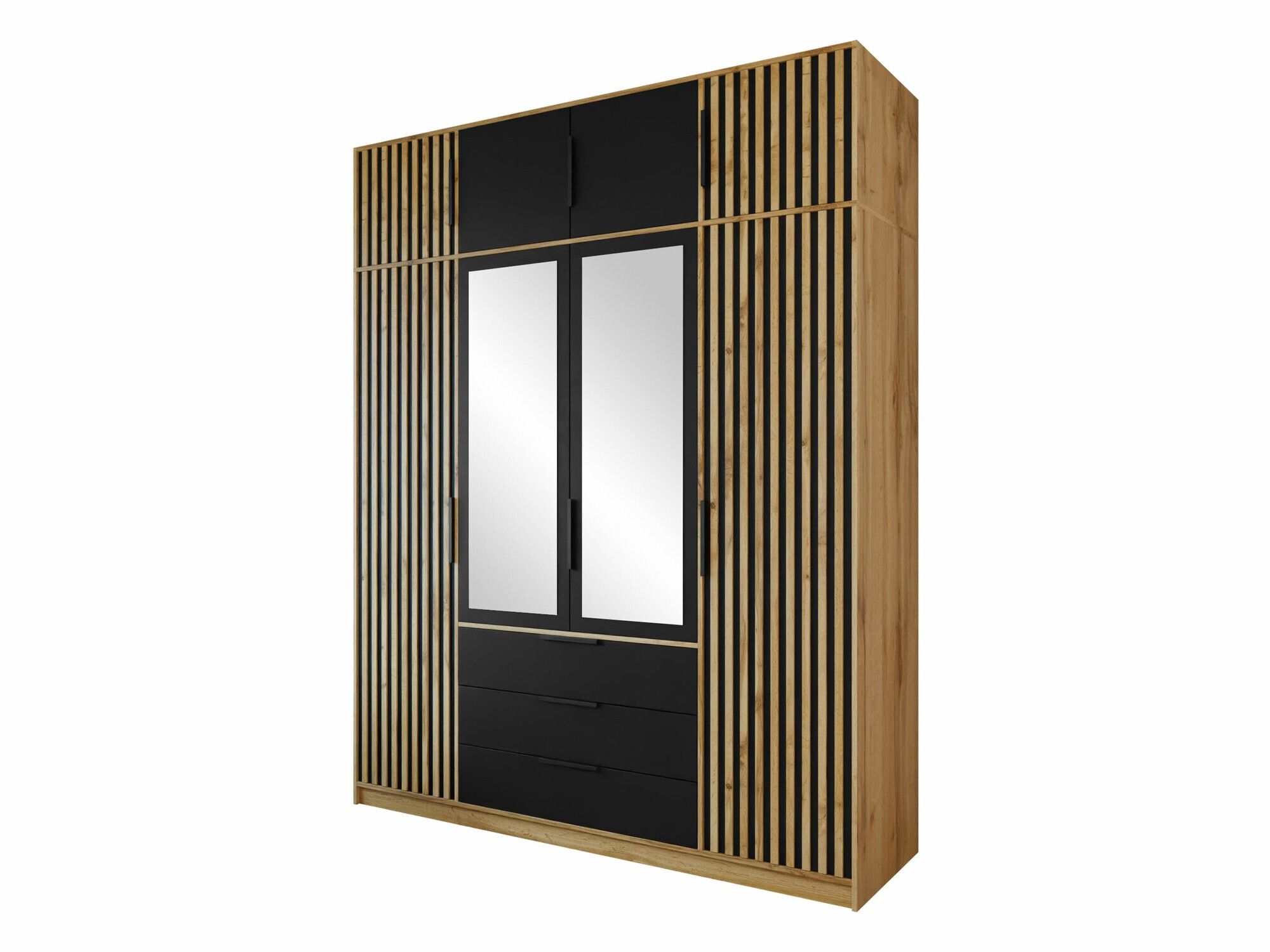 Wardrobe Collis II (Wotan Oak + Black)