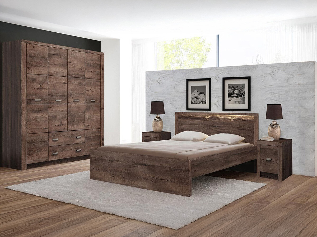 Bedroom set Serfeno 120 (Dark ash)
