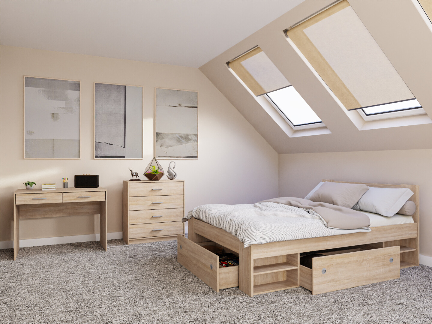 Bedroom set Novsore 155 (Sonoma oak)