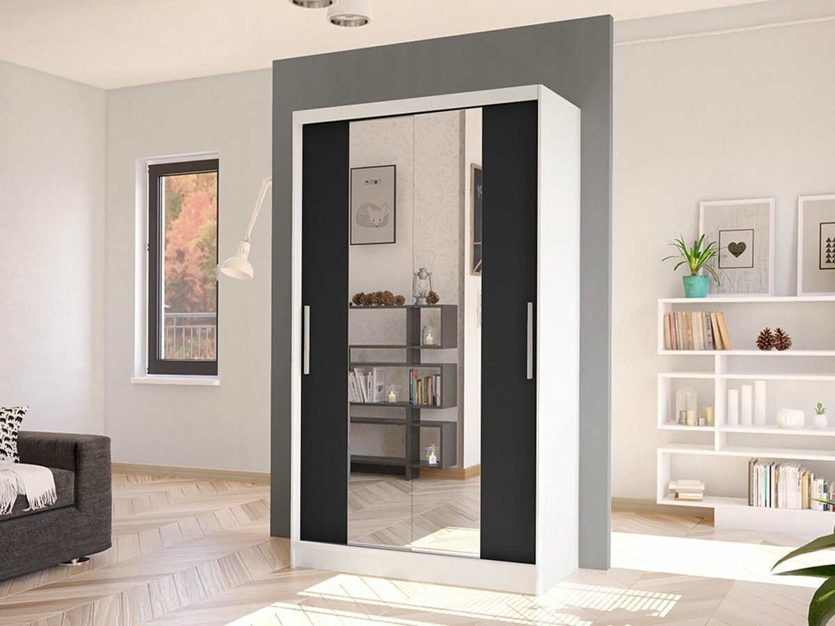 Wardrobe Closico Structor II (White + Black)