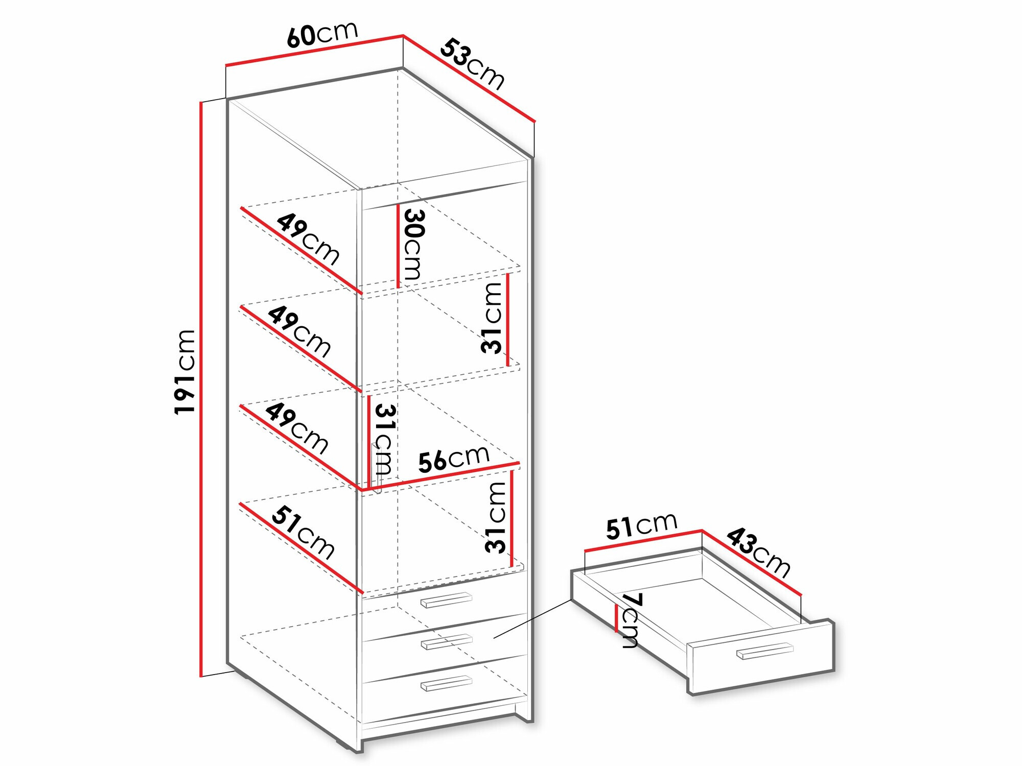 Bookcase Novduni 110 (Lefkas oak)