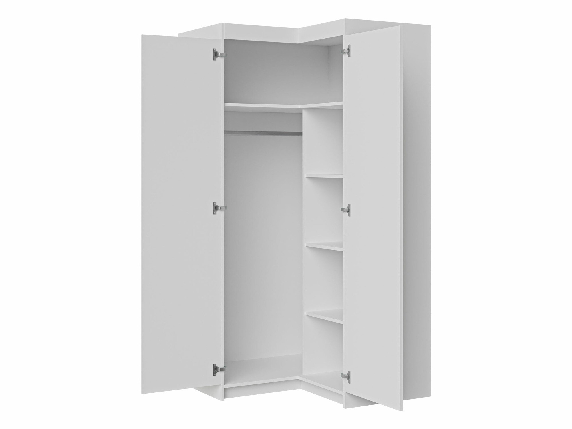 Corner wardrobe Novduni 116 (White)