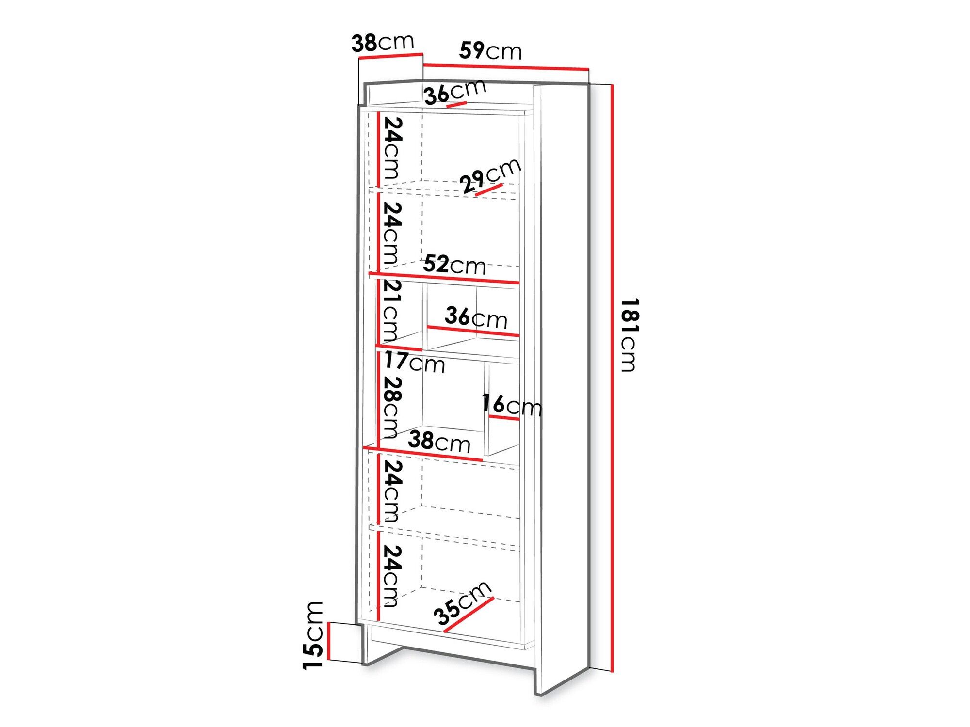 Bookcase Mavnoli 107