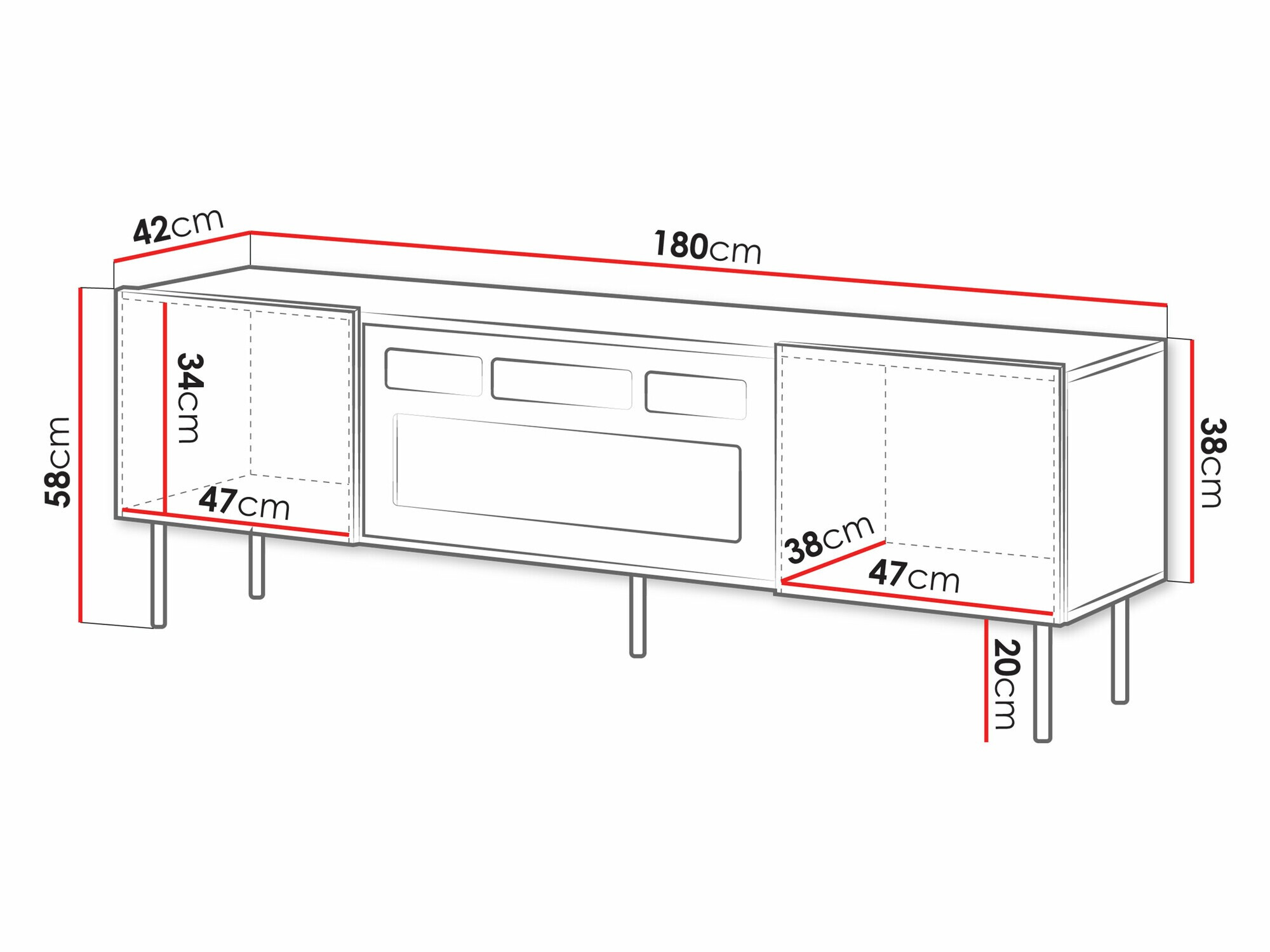 TV stand Ratio (Black)