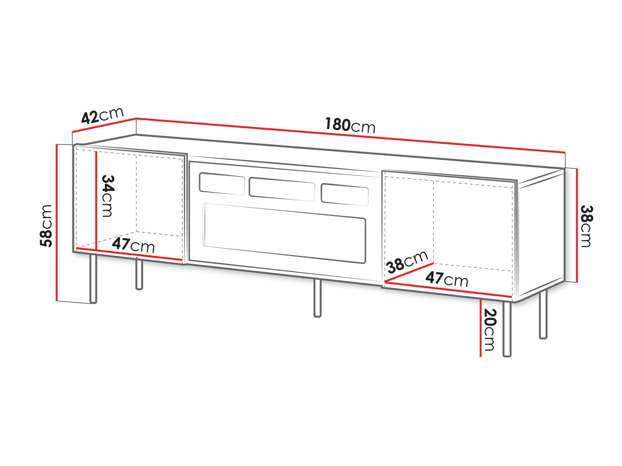 TV stand Ratio (Cashmere)