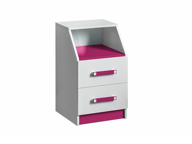 Under-desk drawer unit Sorviru 102 (White + Pink)