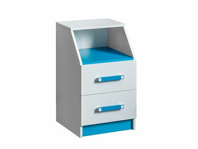 Under-desk drawer unit Sorviru 102 (White + Turquoise)