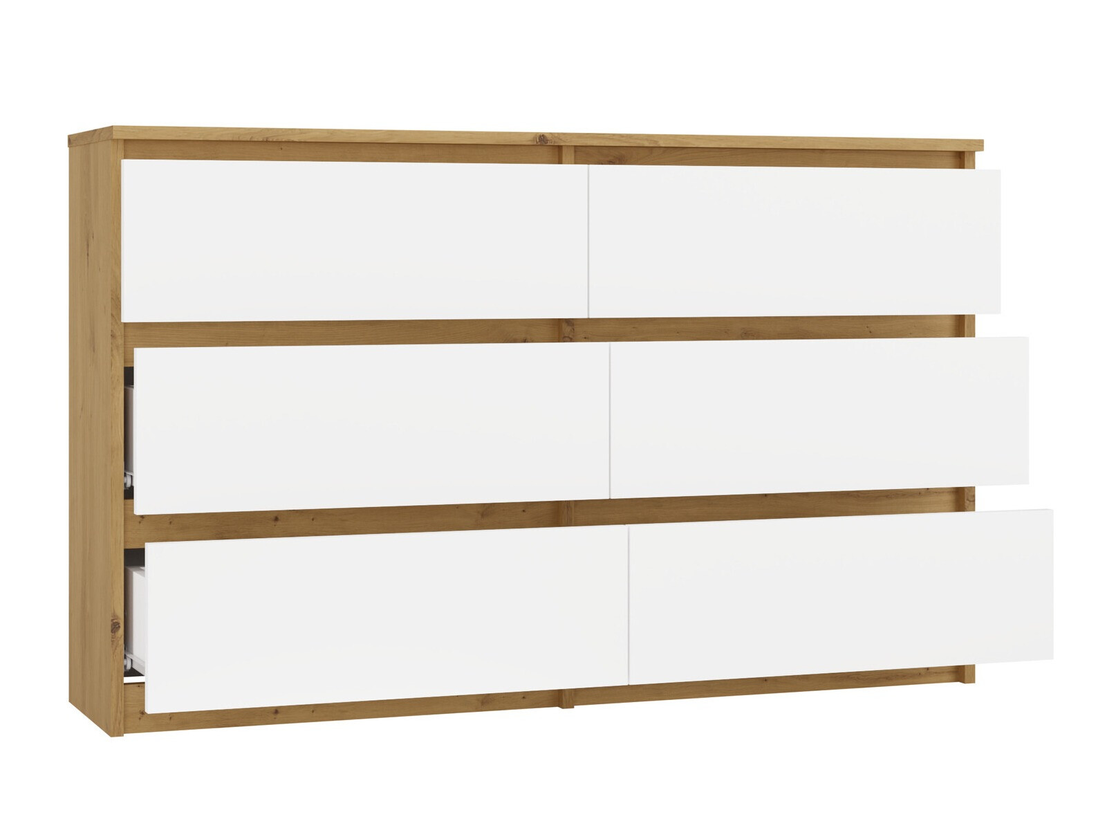 Chest of drawers Elbvelu 103 (Artisan oak + White)