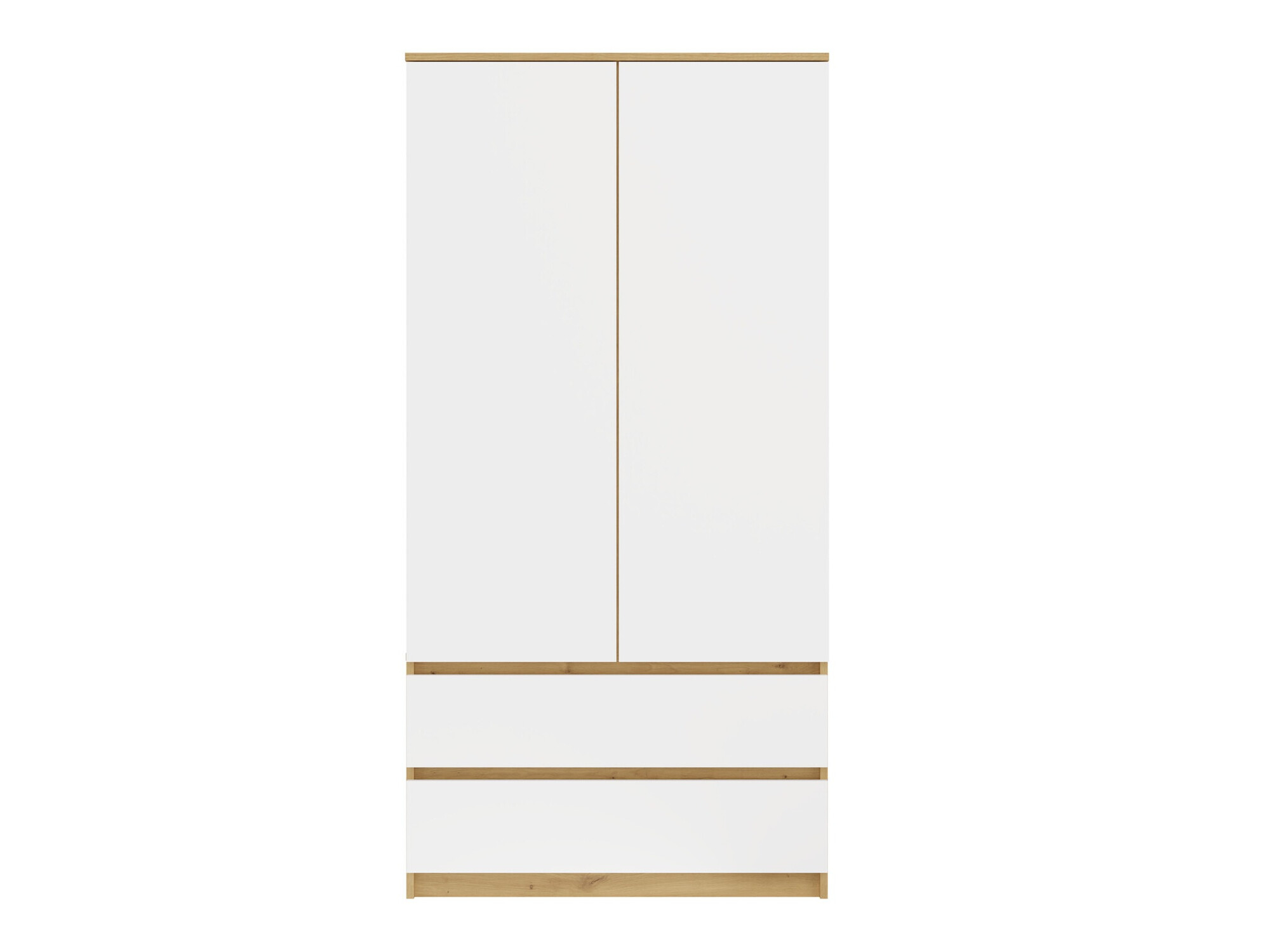 Wardrobe Elbvelu 116 (Artisan oak + White)
