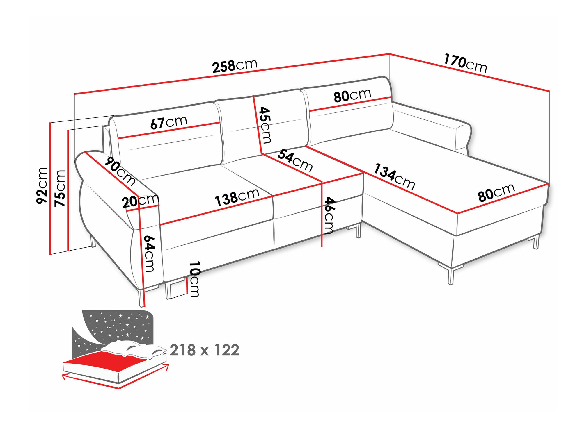 Corner sofa Stonecrest 103 (Sierra 746)