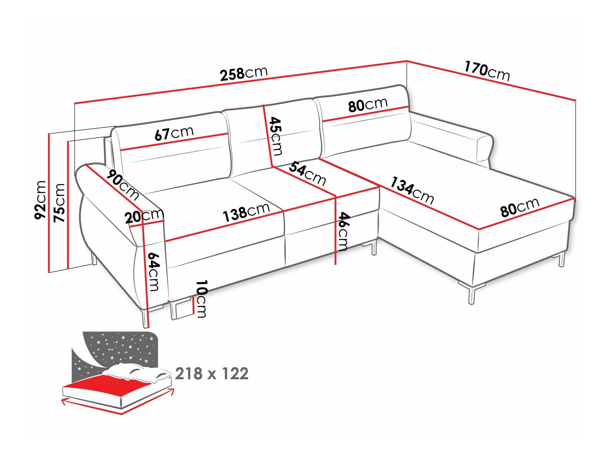 Corner sofa Stonecrest 103 (Sierra 748)