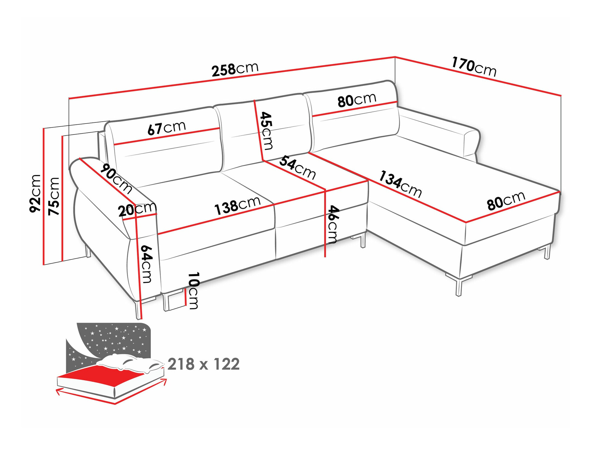 Corner sofa Stonecrest 103 (Sierra 751)