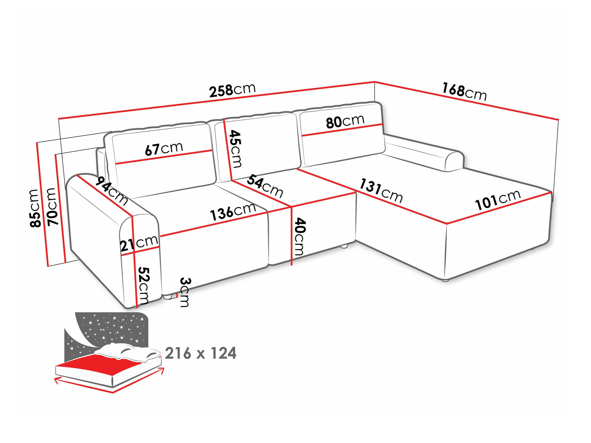 Corner sofa Stonecrest 105 (Sierra 741)
