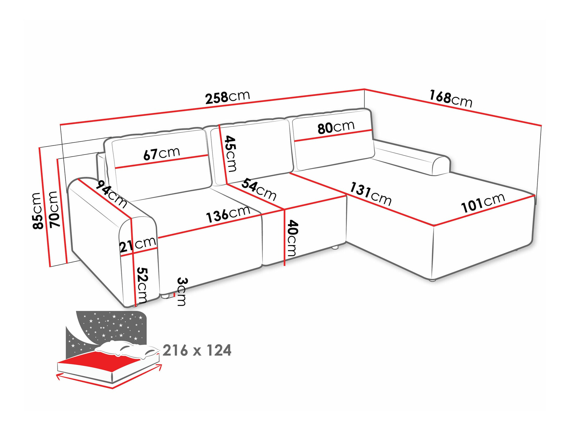 Corner sofa Stonecrest 105 (Sierra 744)