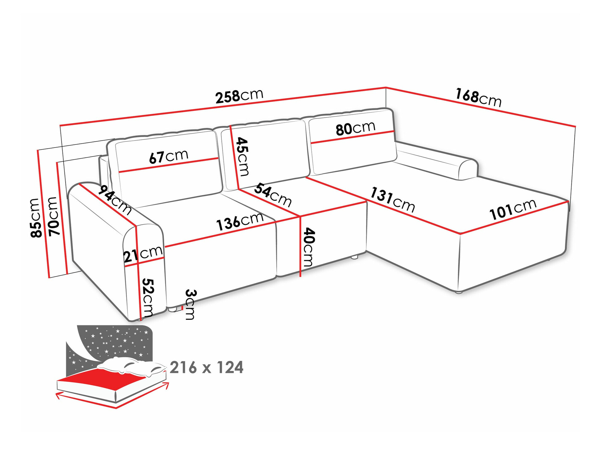 Corner sofa Stonecrest 105 (Sierra 744)