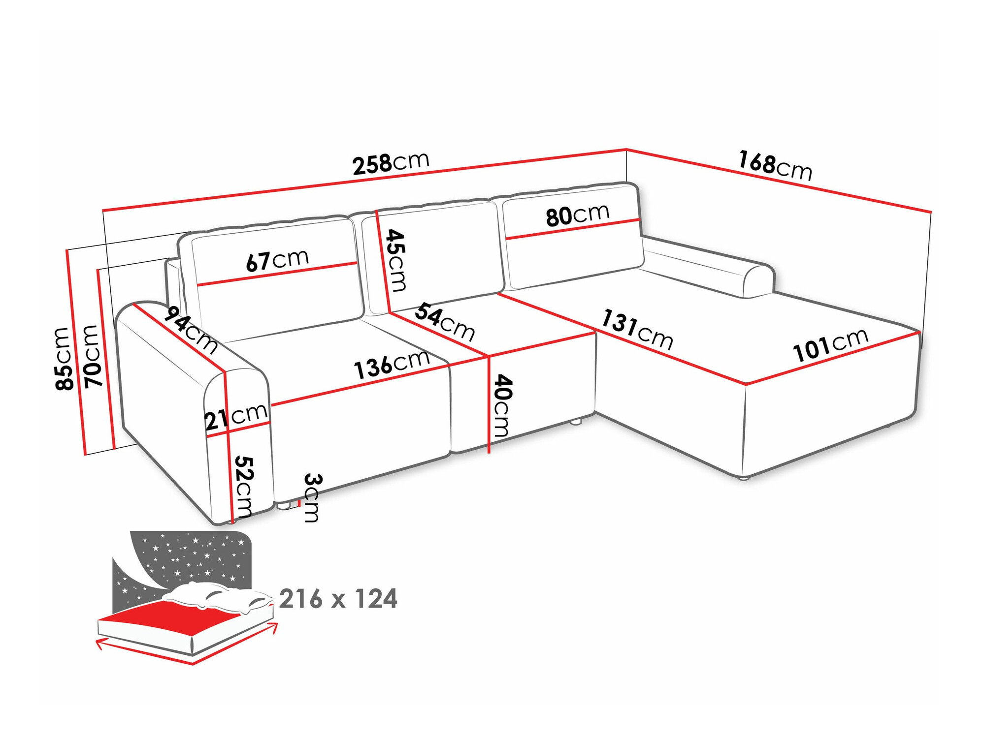 Corner sofa Stonecrest 105 (Sierra 746)