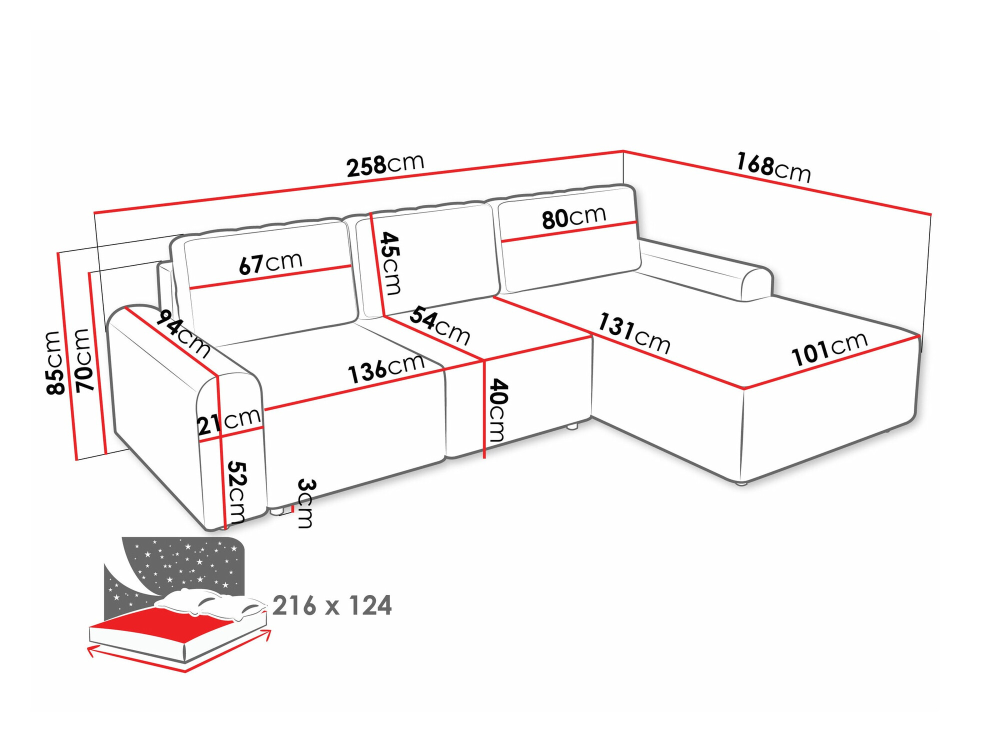 Corner sofa Stonecrest 105 (Sierra 746)
