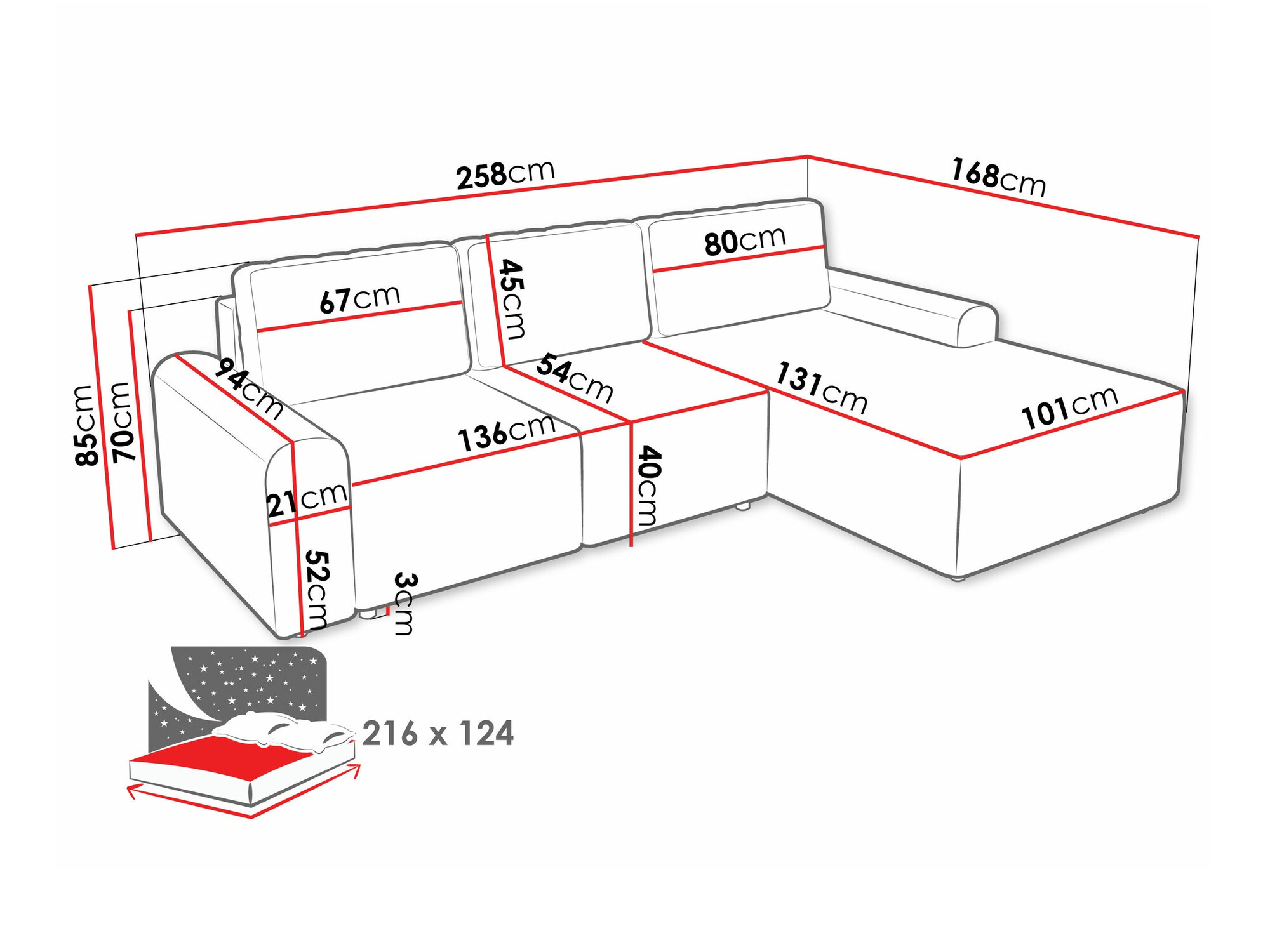 Corner sofa Stonecrest 105 (Sierra 748)