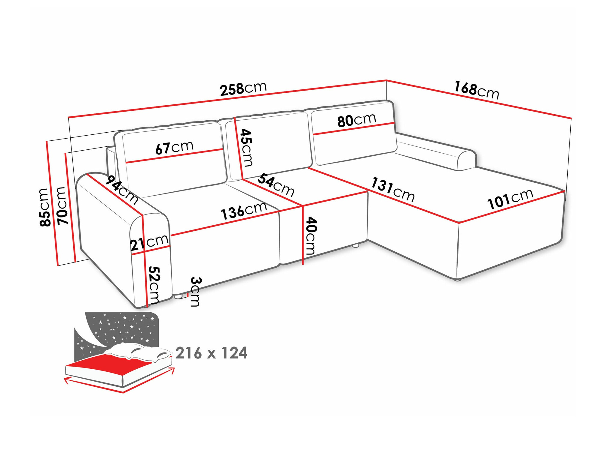 Corner sofa Stonecrest 105 (Sierra 751)