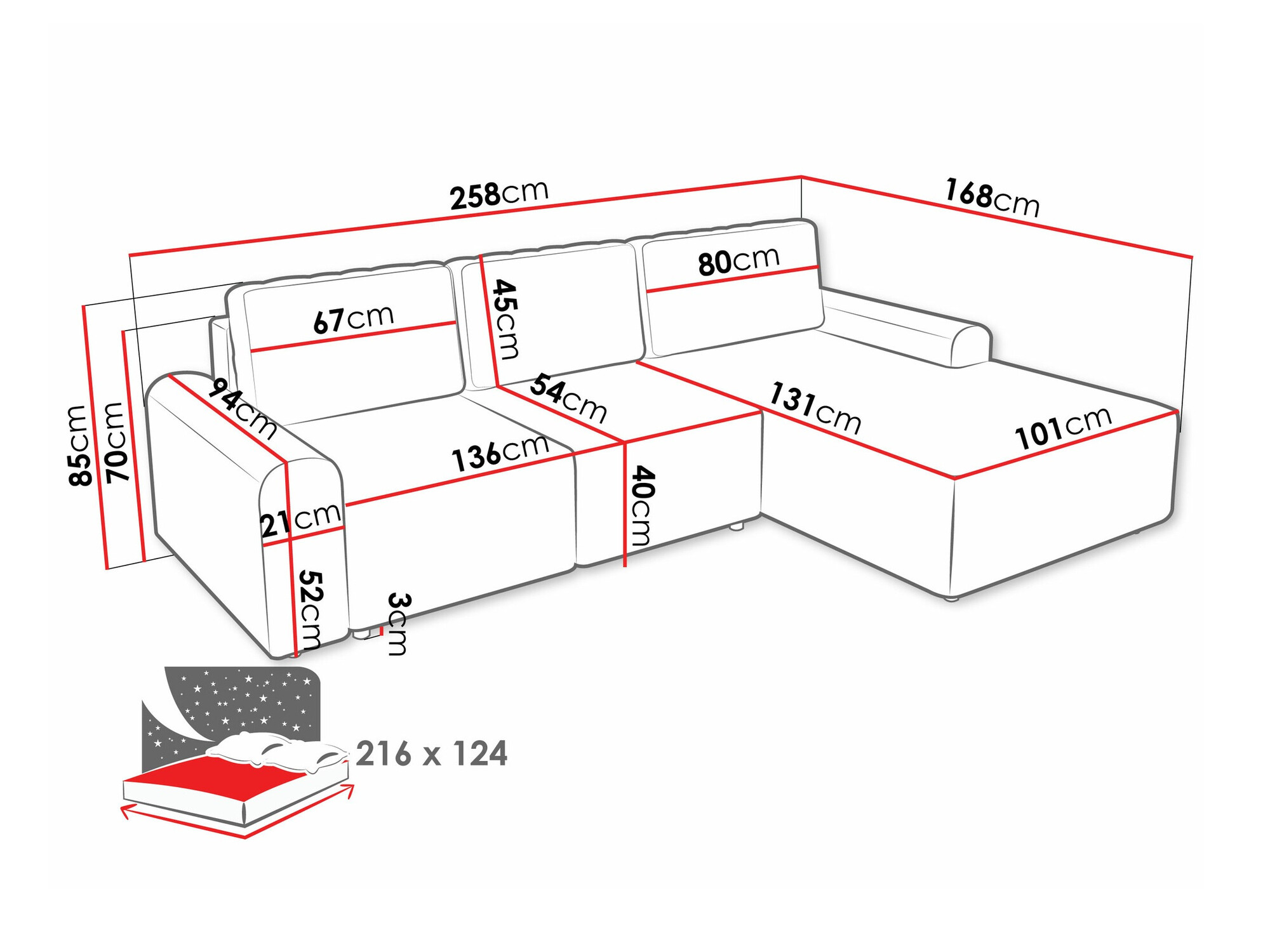 Corner sofa Stonecrest 105 (Sierra 751)