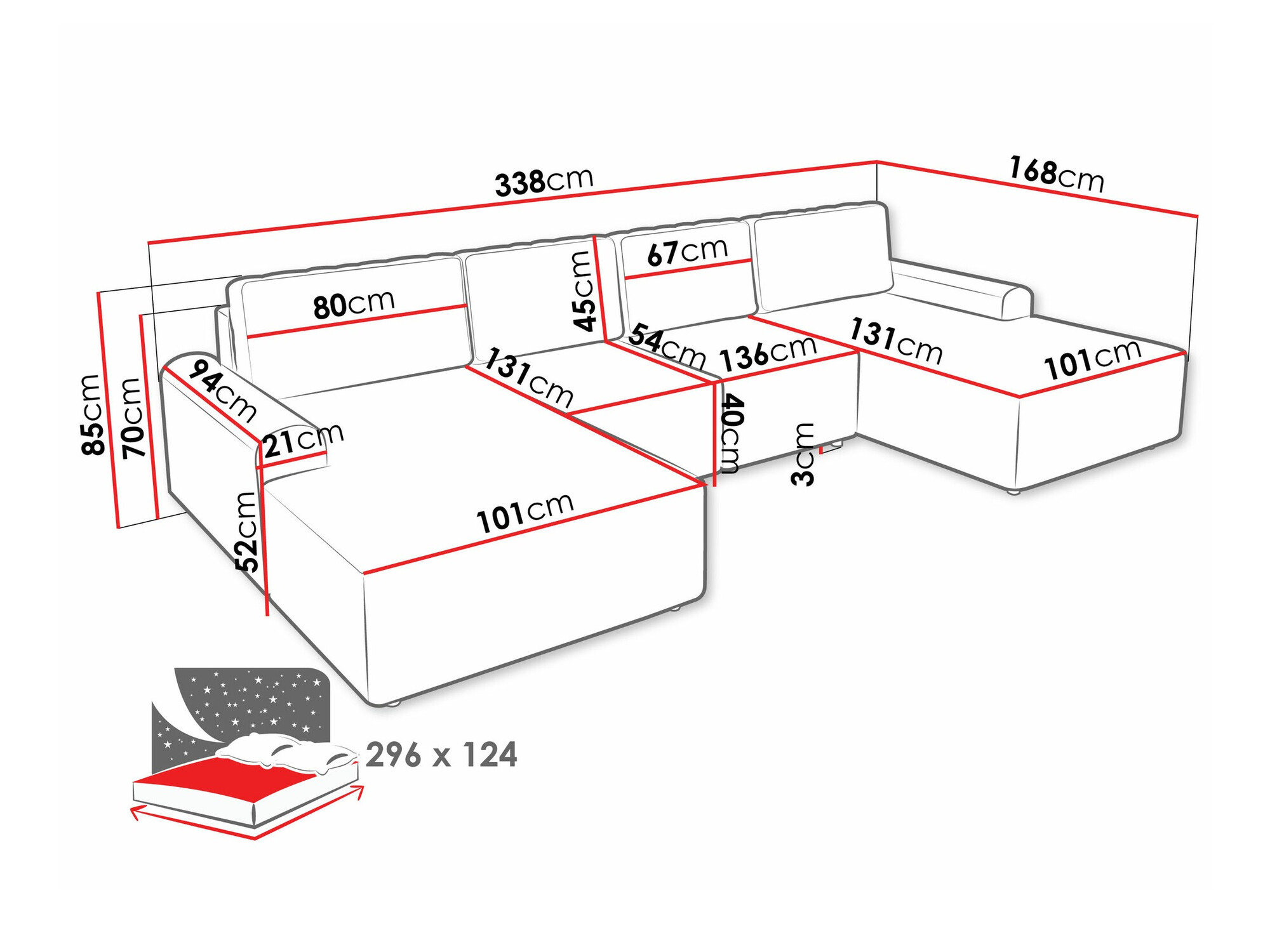 Corner sofa Stonecrest 106 (Sierra 741)