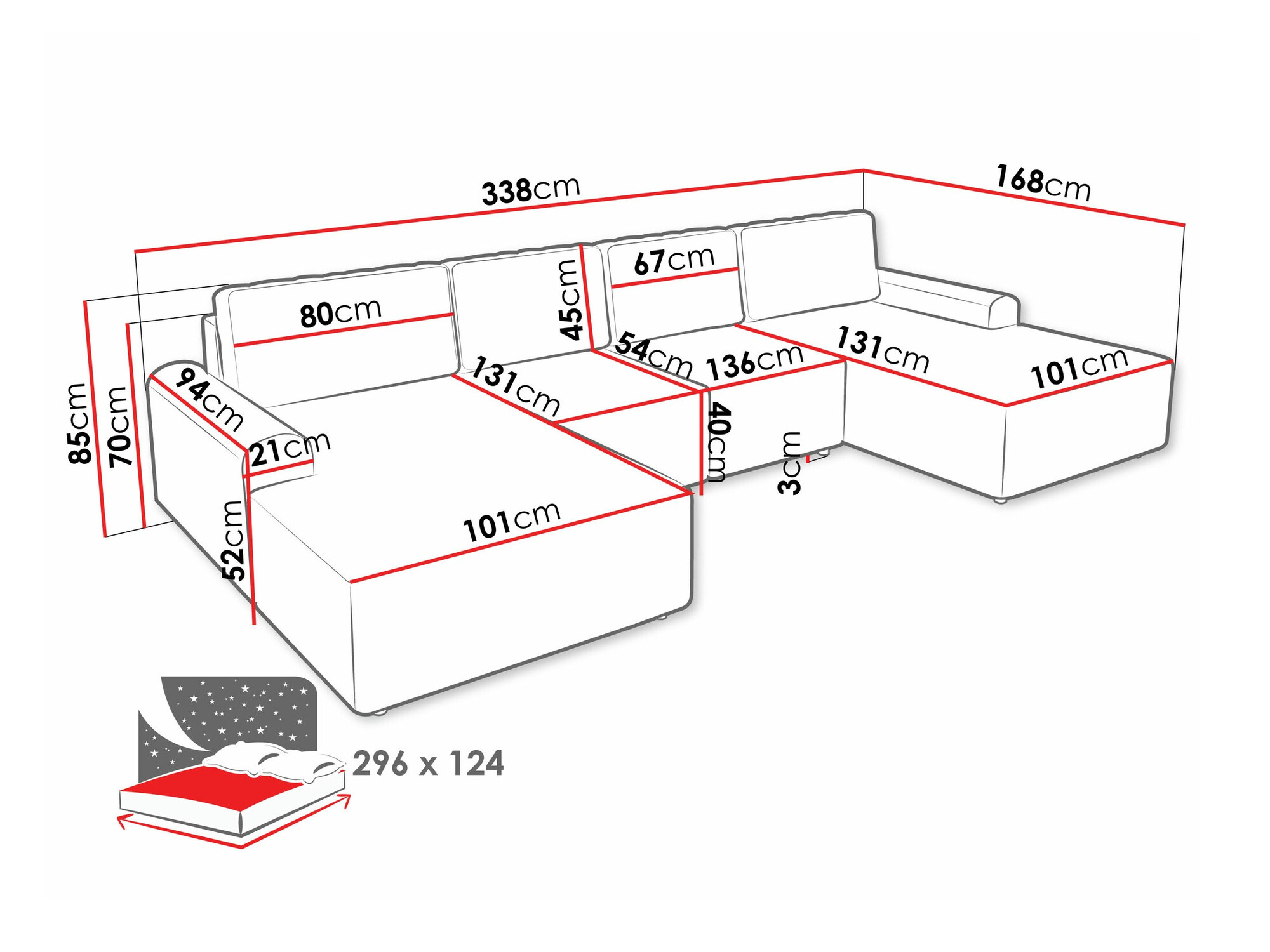 Corner sofa Stonecrest 106 (Sierra 744)