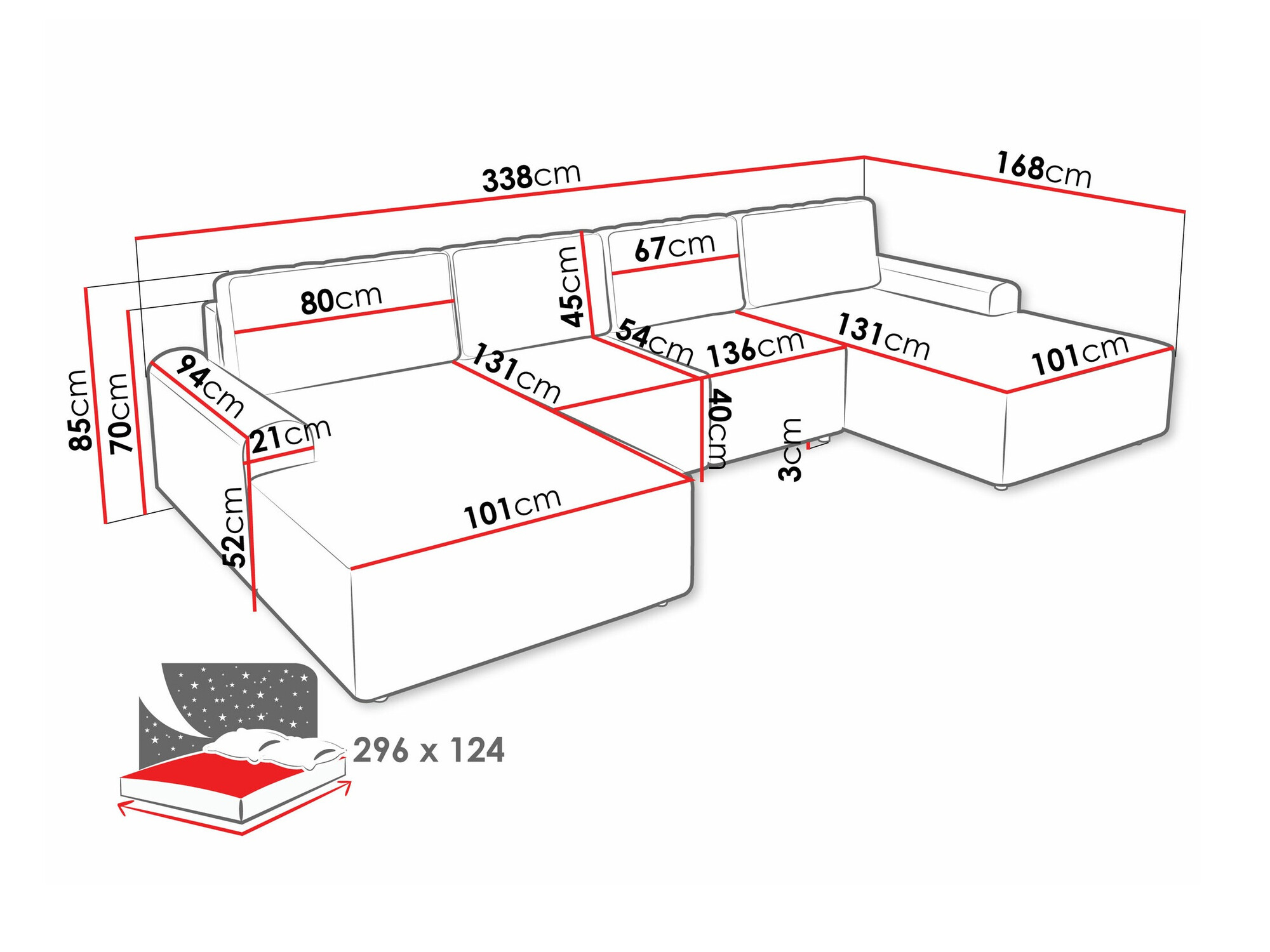 Corner sofa Stonecrest 106 (Sierra 746)
