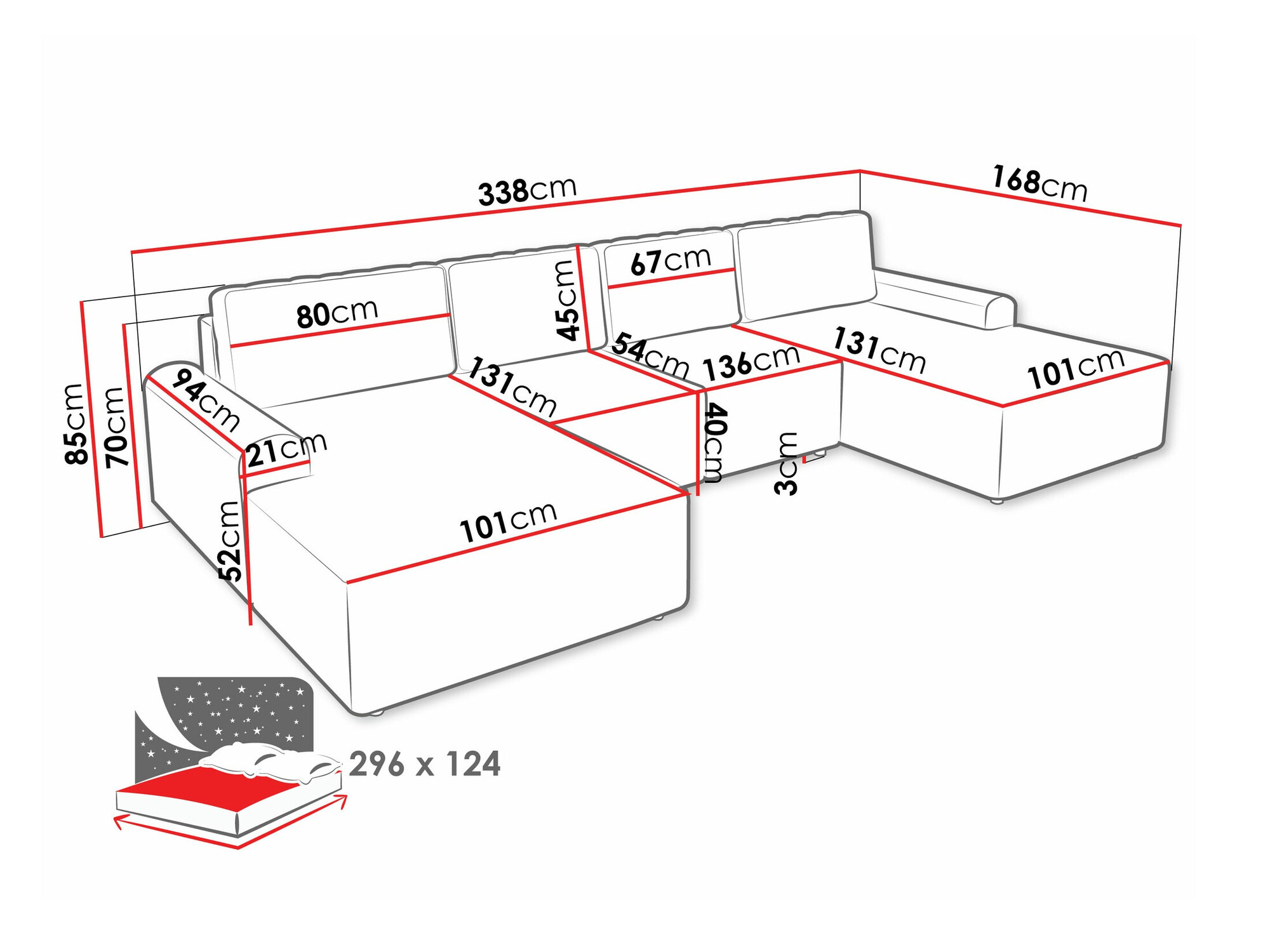 Corner sofa Stonecrest 106 (Sierra 748)