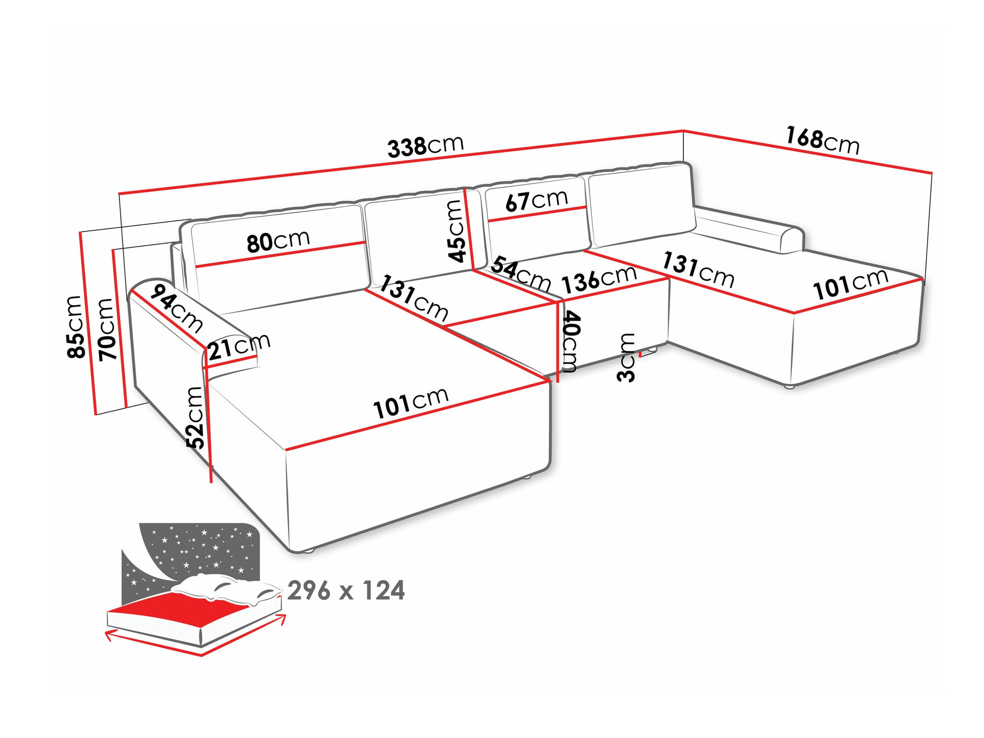 Corner sofa Stonecrest 106 (Sierra 751)