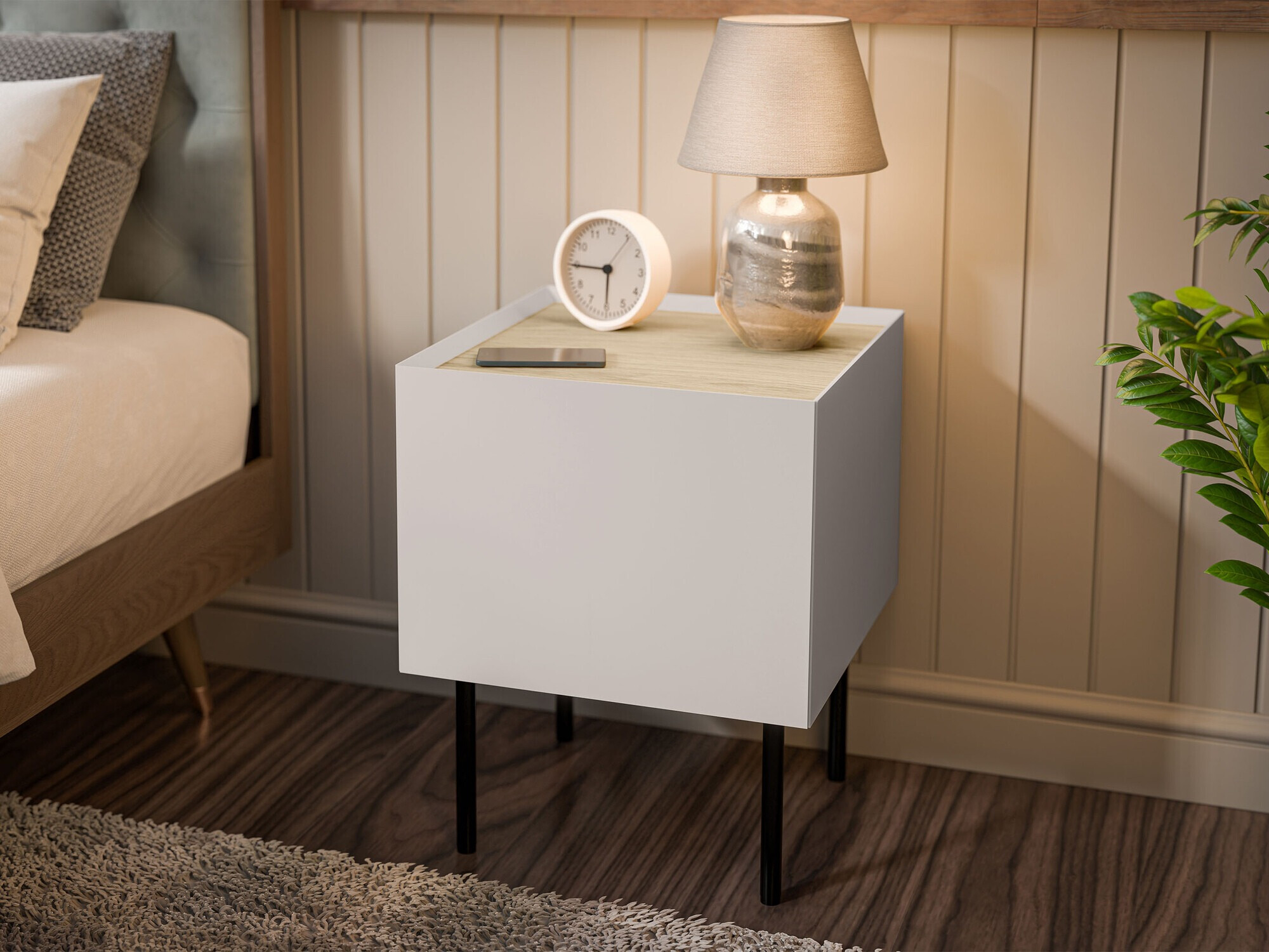 Set of bedside tables Melbela 108 (Cashmere + Oak)
